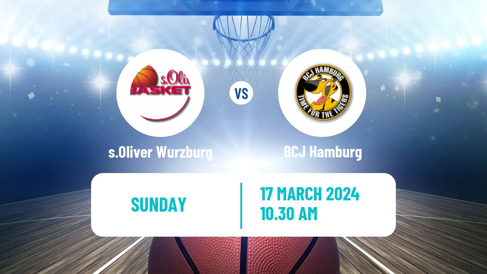 Basketball German BBL s.Oliver Wurzburg - BCJ Hamburg