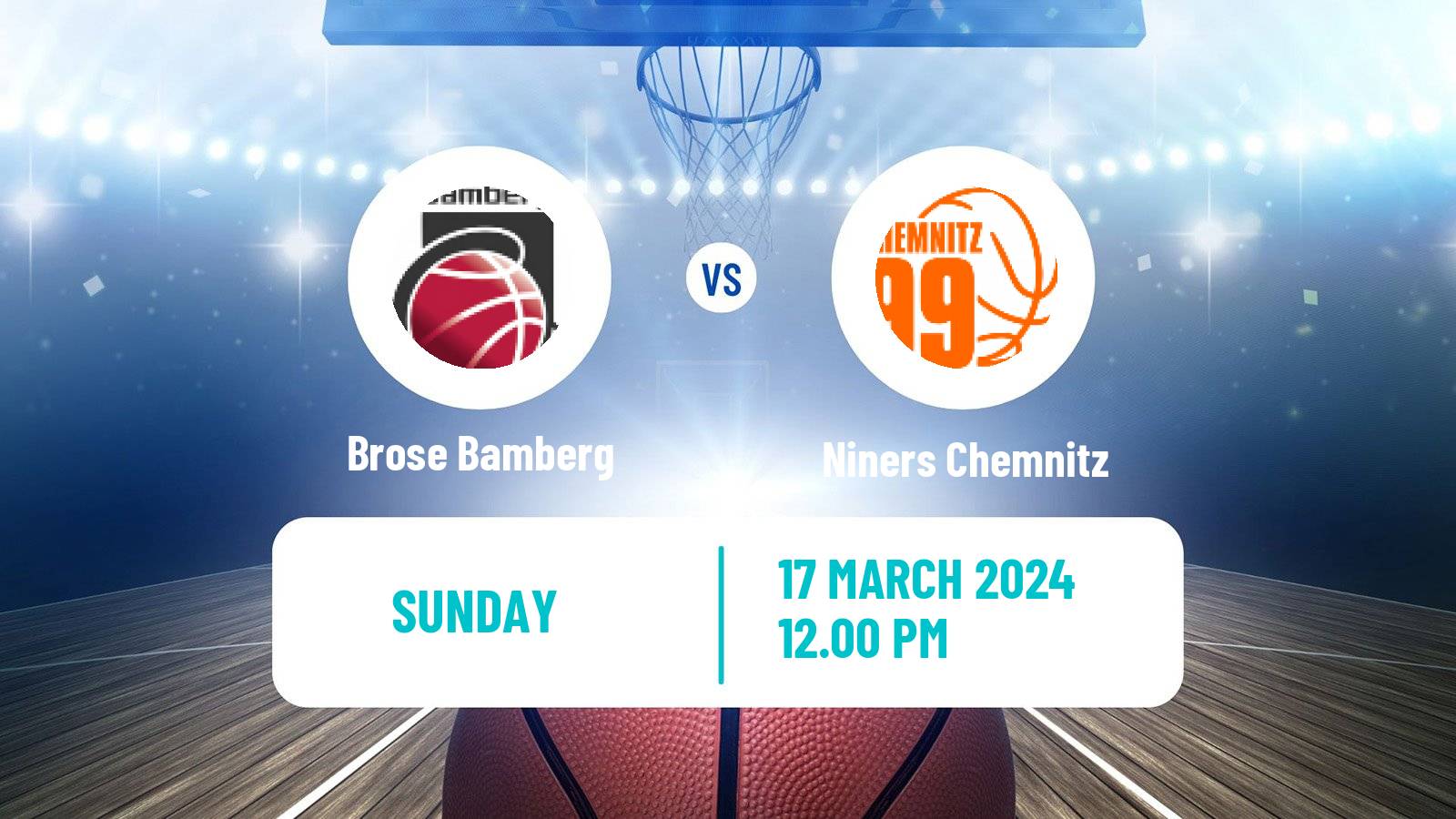 Basketball German BBL Brose Bamberg - Niners Chemnitz