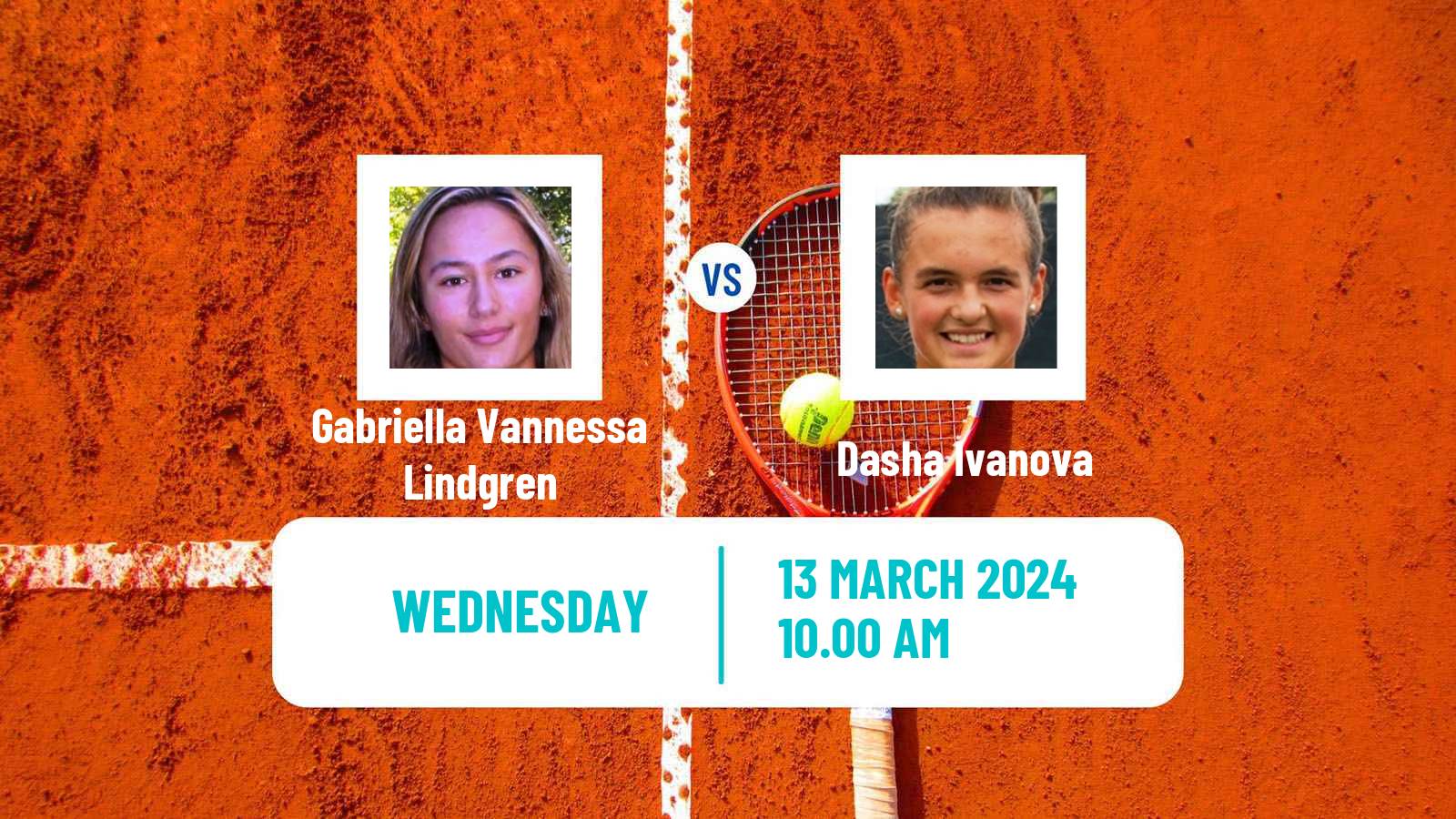 Tennis ITF W15 Montreal Women Gabriella Vannessa Lindgren - Dasha Ivanova