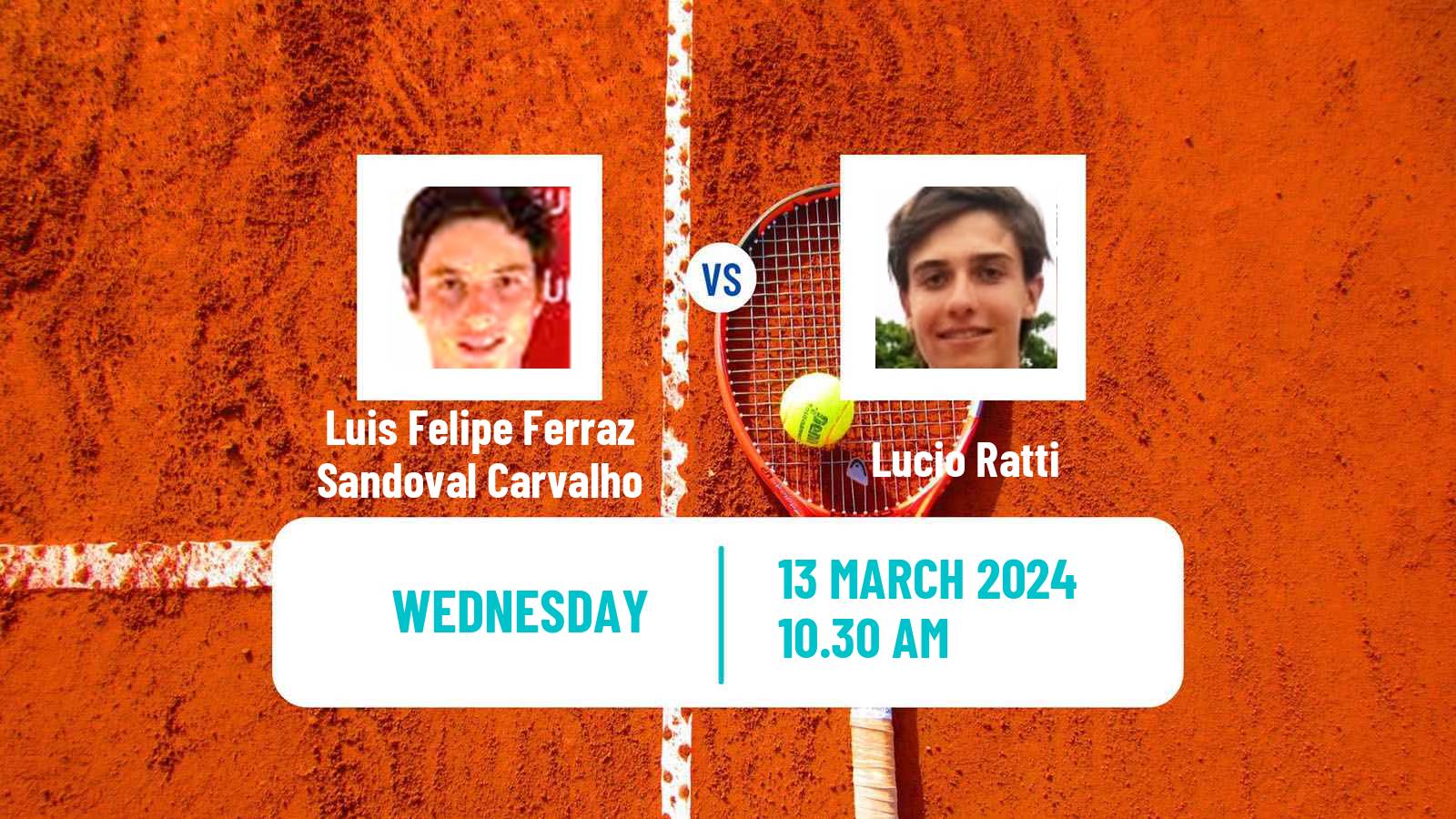 Tennis ITF M25 Feira De Santana Men Luis Felipe Ferraz Sandoval Carvalho - Lucio Ratti