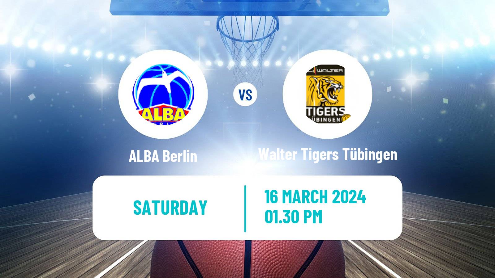 Basketball German BBL ALBA Berlin - Walter Tigers Tübingen