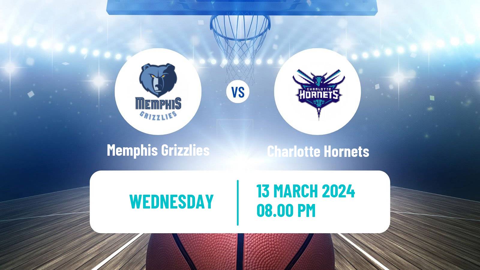 Basketball NBA Memphis Grizzlies - Charlotte Hornets