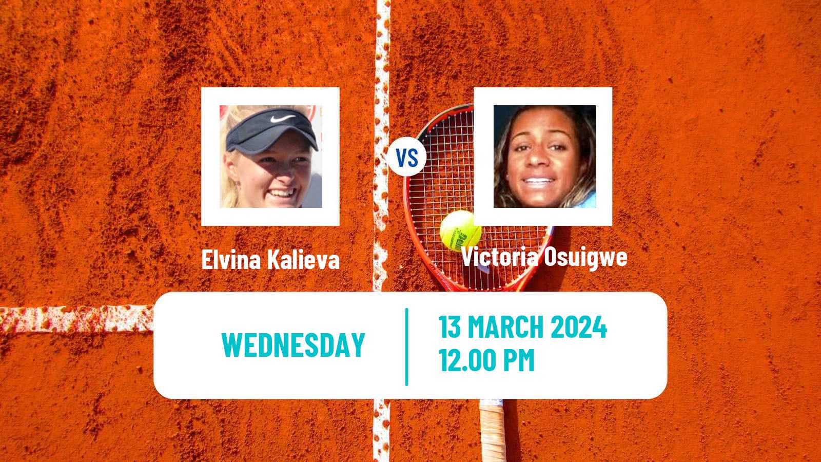 Tennis ITF W35 Santo Domingo 2 Women Elvina Kalieva - Victoria Osuigwe