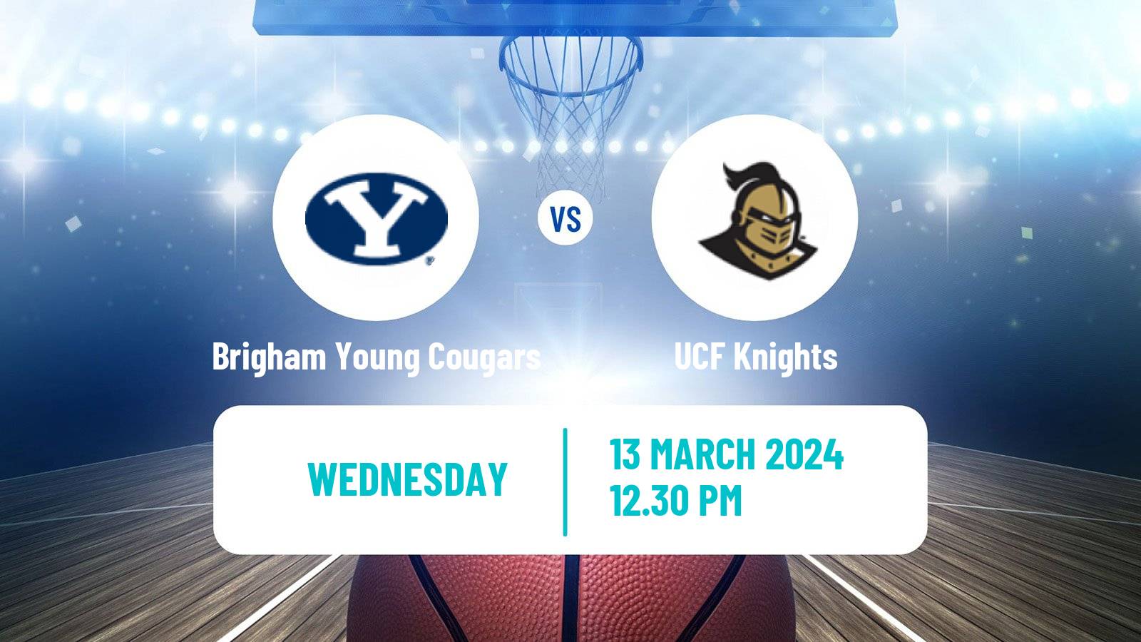 Basketball NCAA College Basketball Brigham Young Cougars - UCF Knights