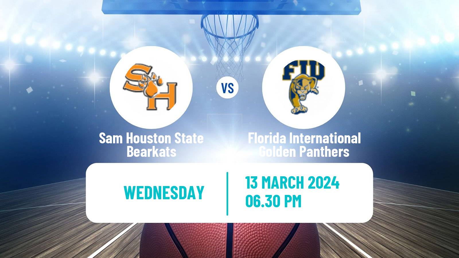 Basketball NCAA College Basketball Sam Houston State Bearkats - Florida International Golden Panthers
