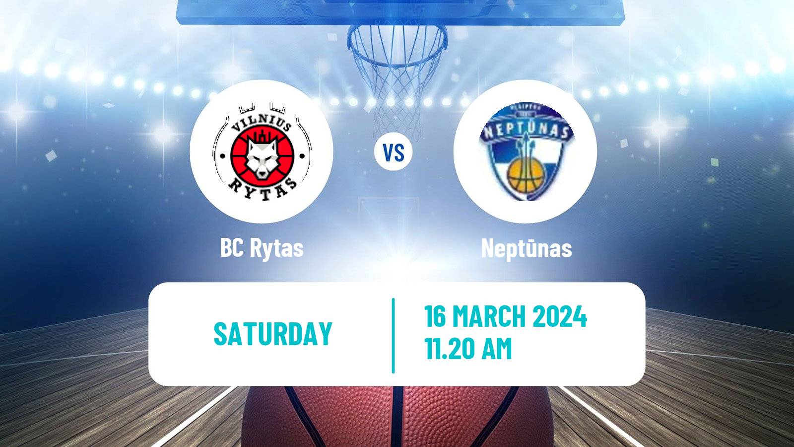 Basketball Lietuvos Krepsinio Lyga Rytas - Neptūnas