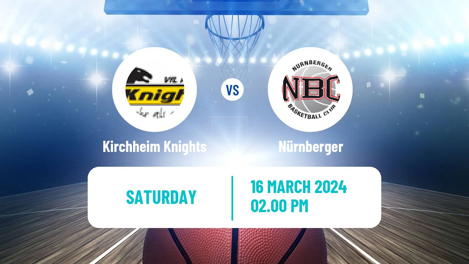 Basketball German Pro A Basketball Kirchheim Knights - Nürnberger