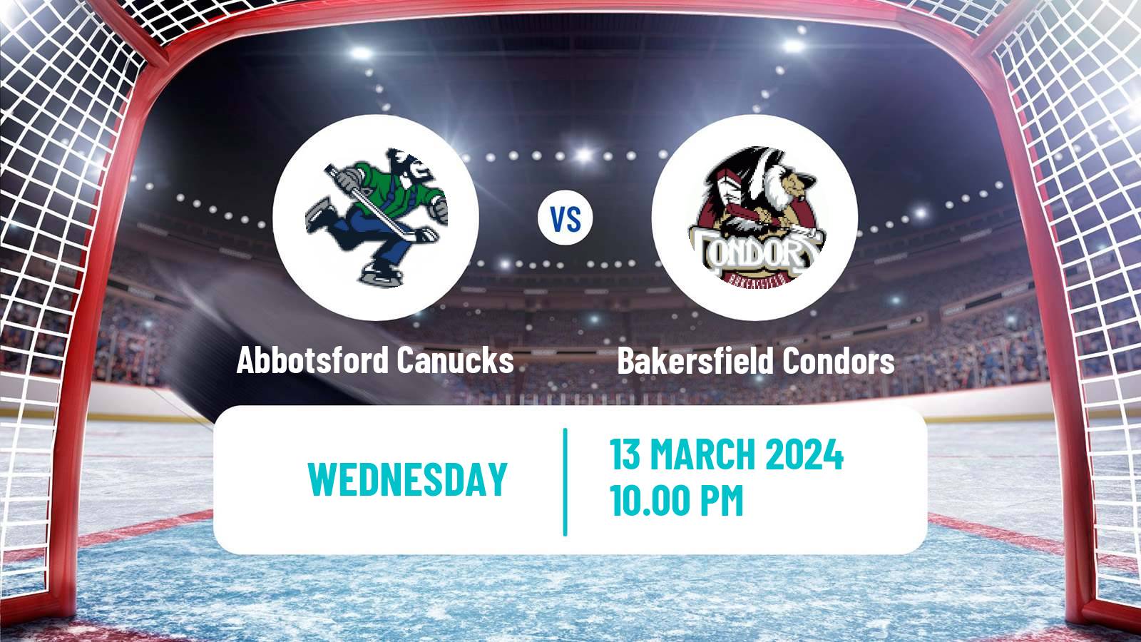 Hockey AHL Abbotsford Canucks - Bakersfield Condors