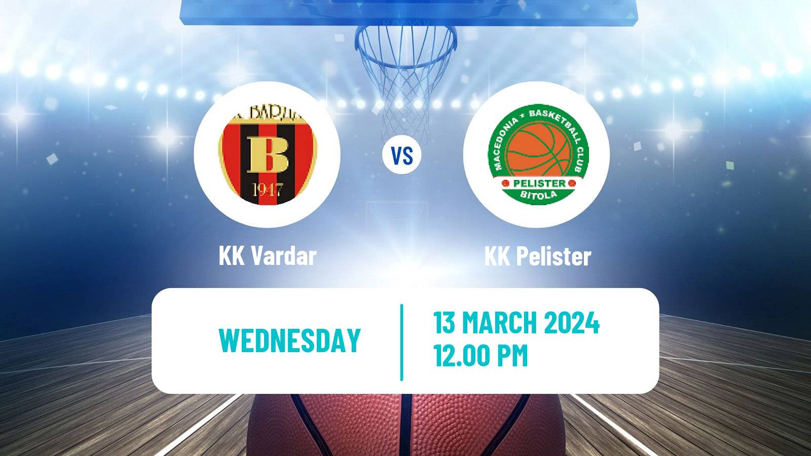 Basketball North Macedonian Prva Liga Basketball Vardar - Pelister