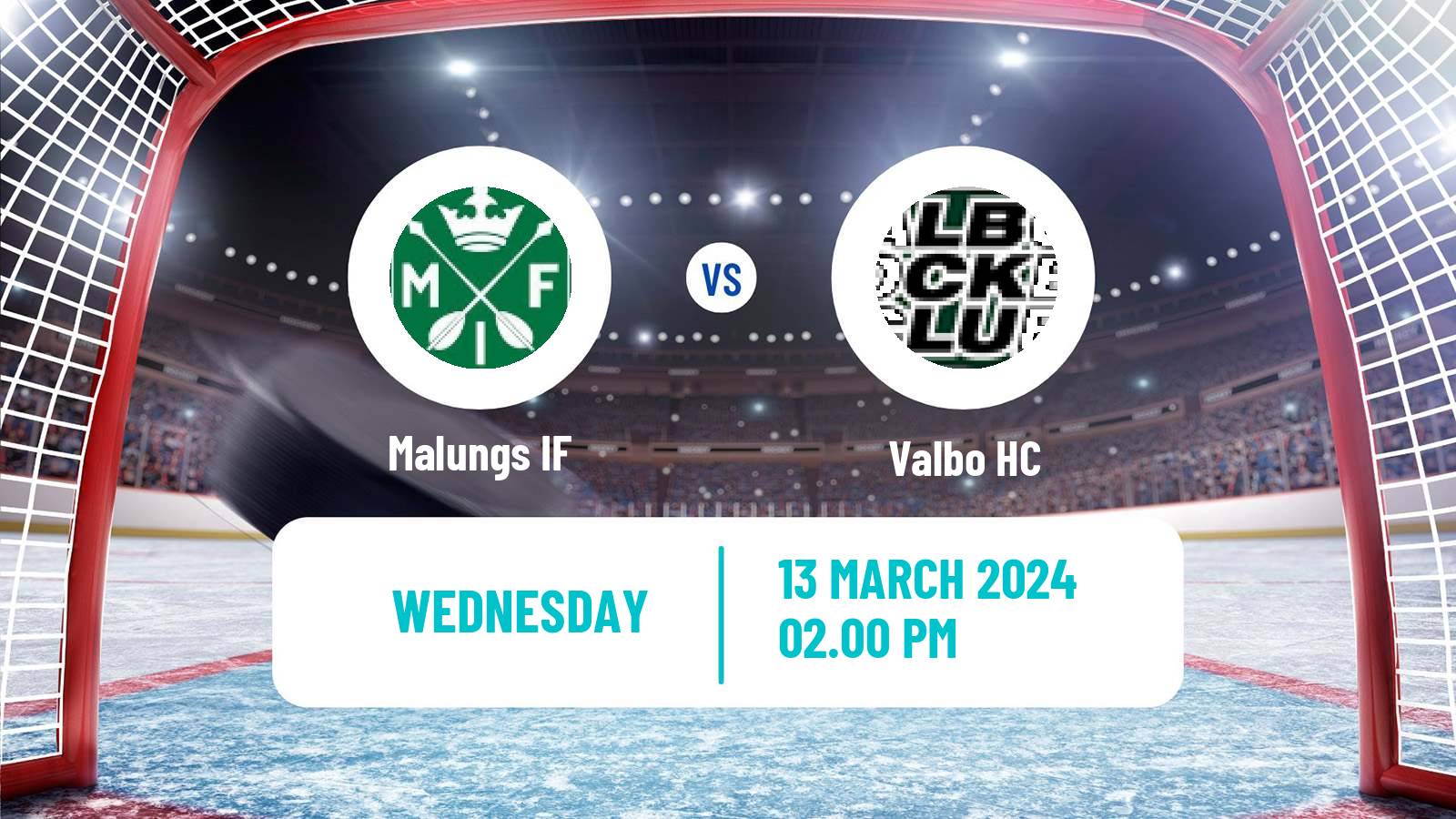 Hockey Swedish HockeyEttan Vastra Malungs - Valbo