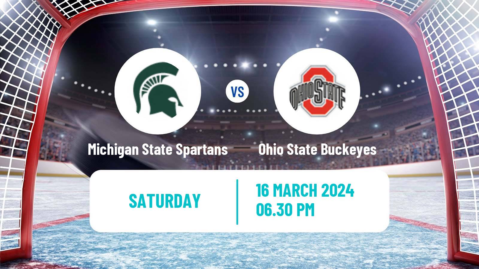 Hockey NCAA Hockey Michigan State Spartans - Ohio State Buckeyes