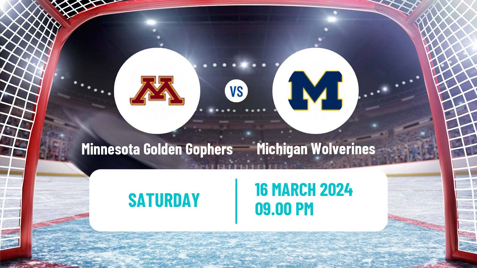 Hockey NCAA Hockey Minnesota Golden Gophers - Michigan Wolverines