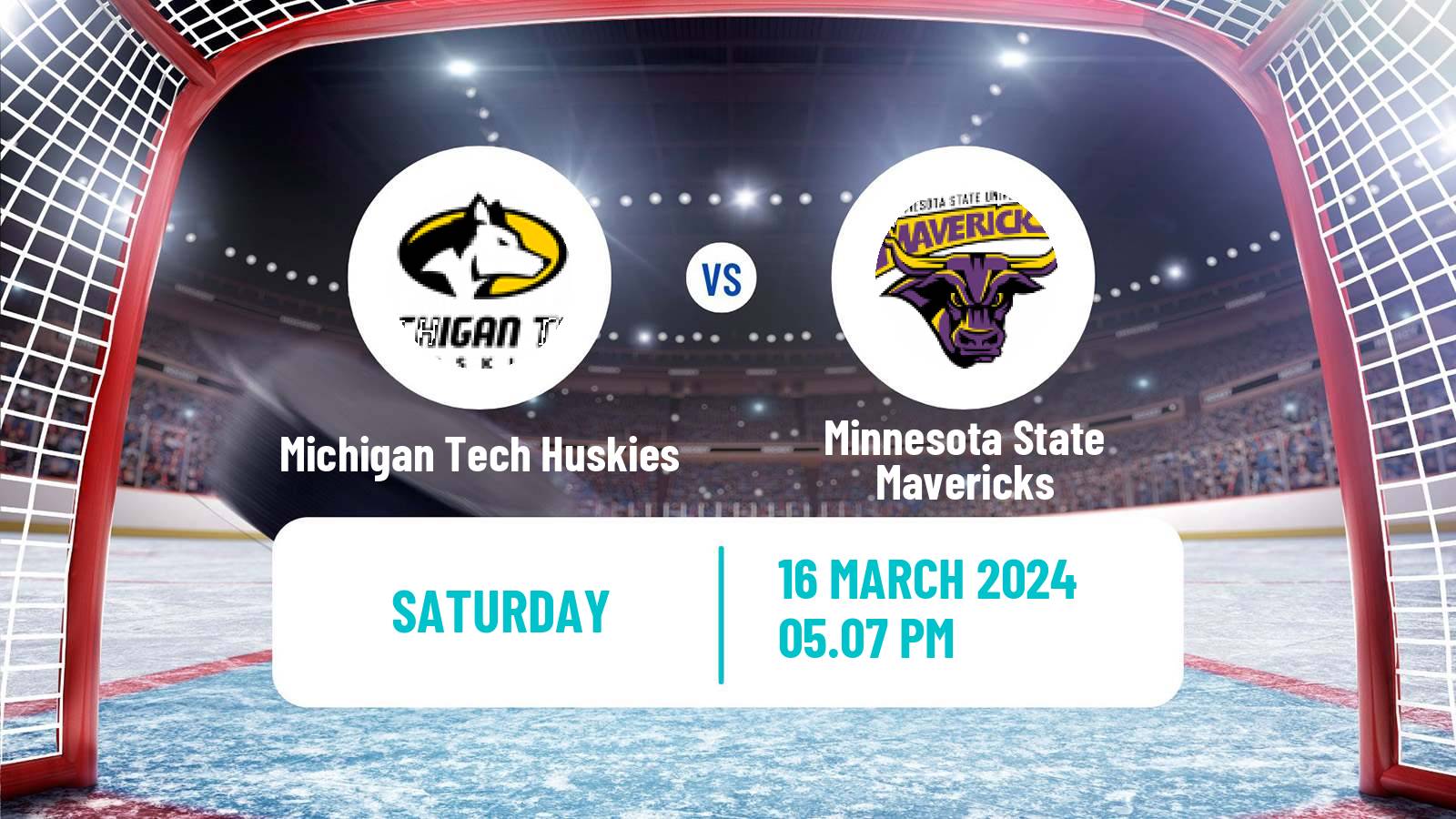 Hockey NCAA Hockey Michigan Tech Huskies - Minnesota State Mavericks