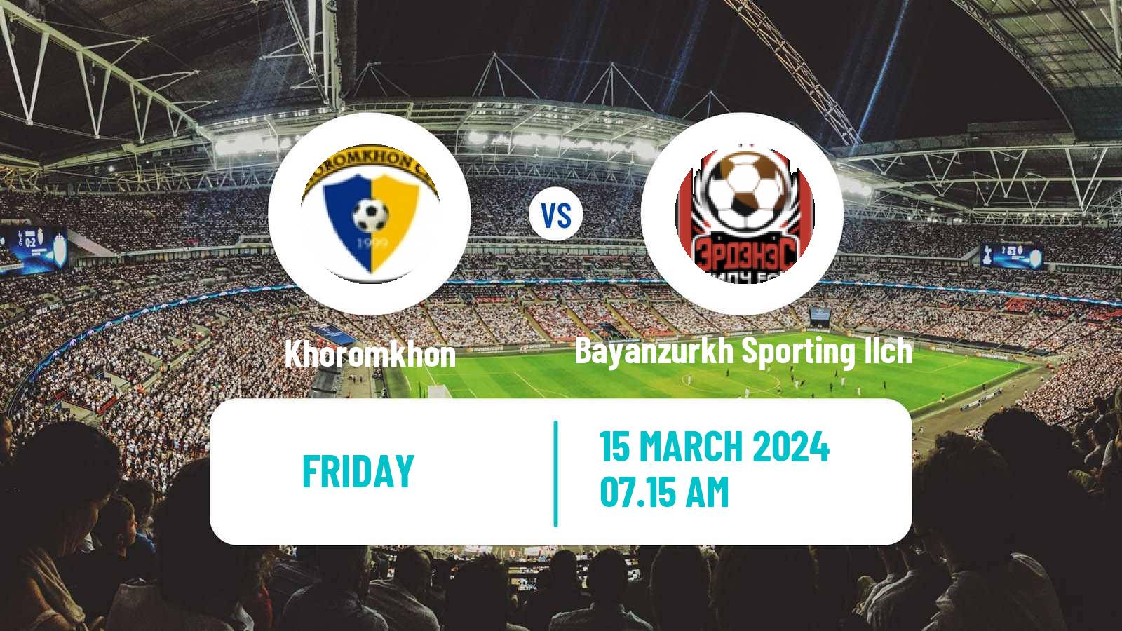 Soccer Mongolian Premier League Khoromkhon - Bayanzurkh Sporting Ilch