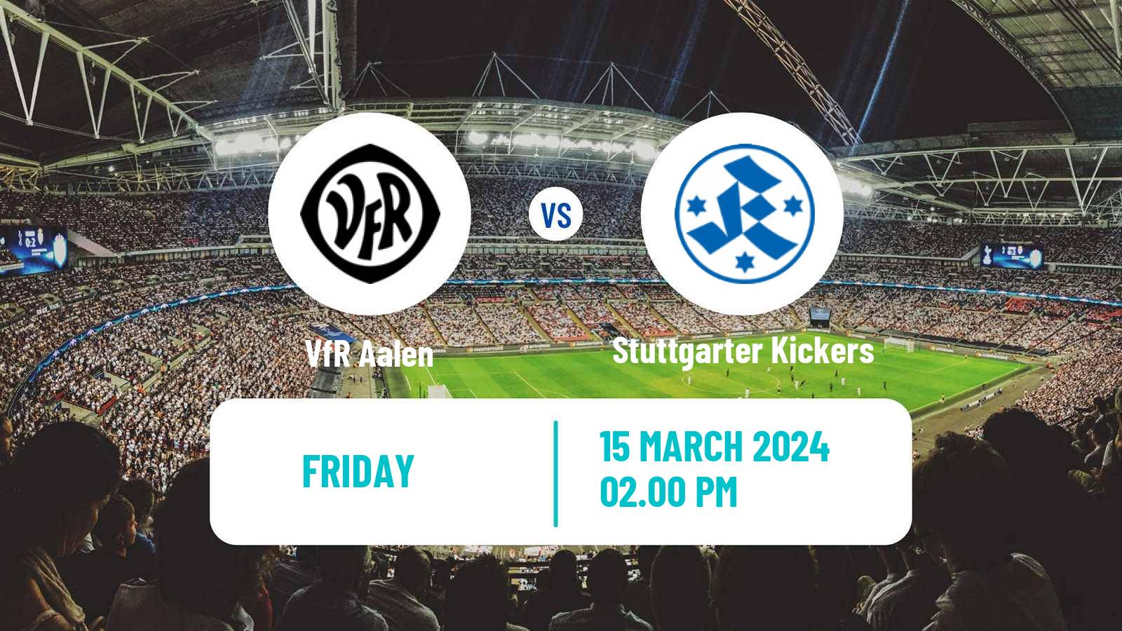 Soccer German Regionalliga Sudwest VfR Aalen - Stuttgarter Kickers