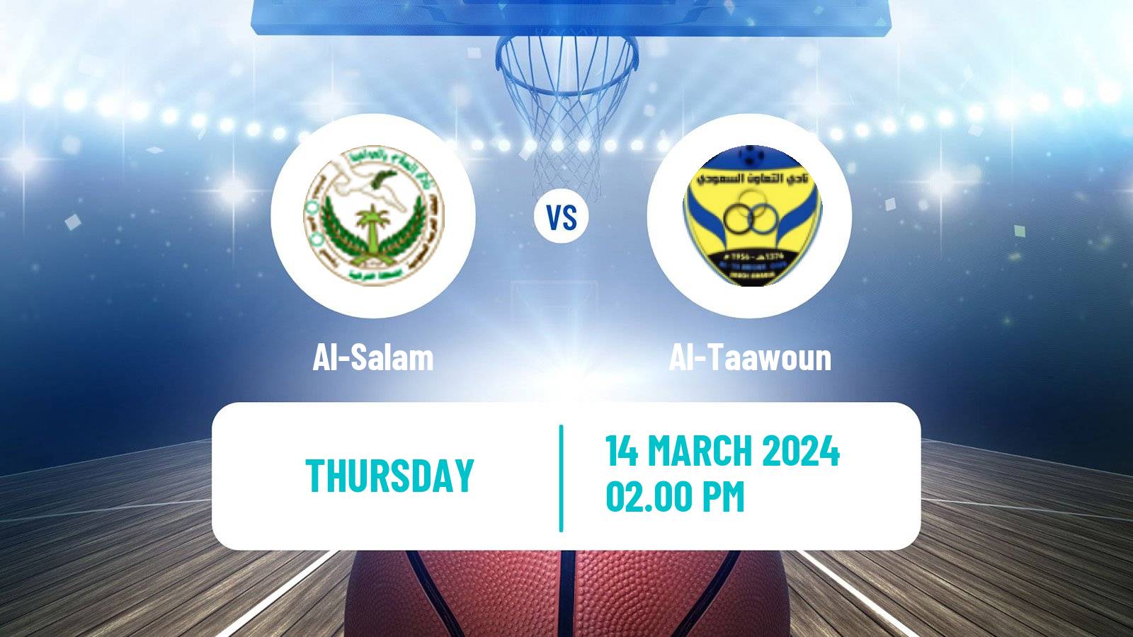 Basketball Saudi Premier League Basketball Al-Salam - Al-Taawoun