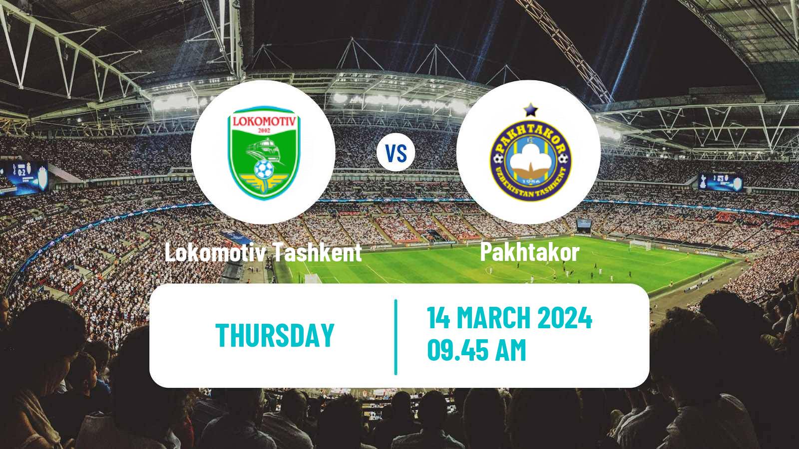 Soccer Uzbek League Lokomotiv Tashkent - Pakhtakor
