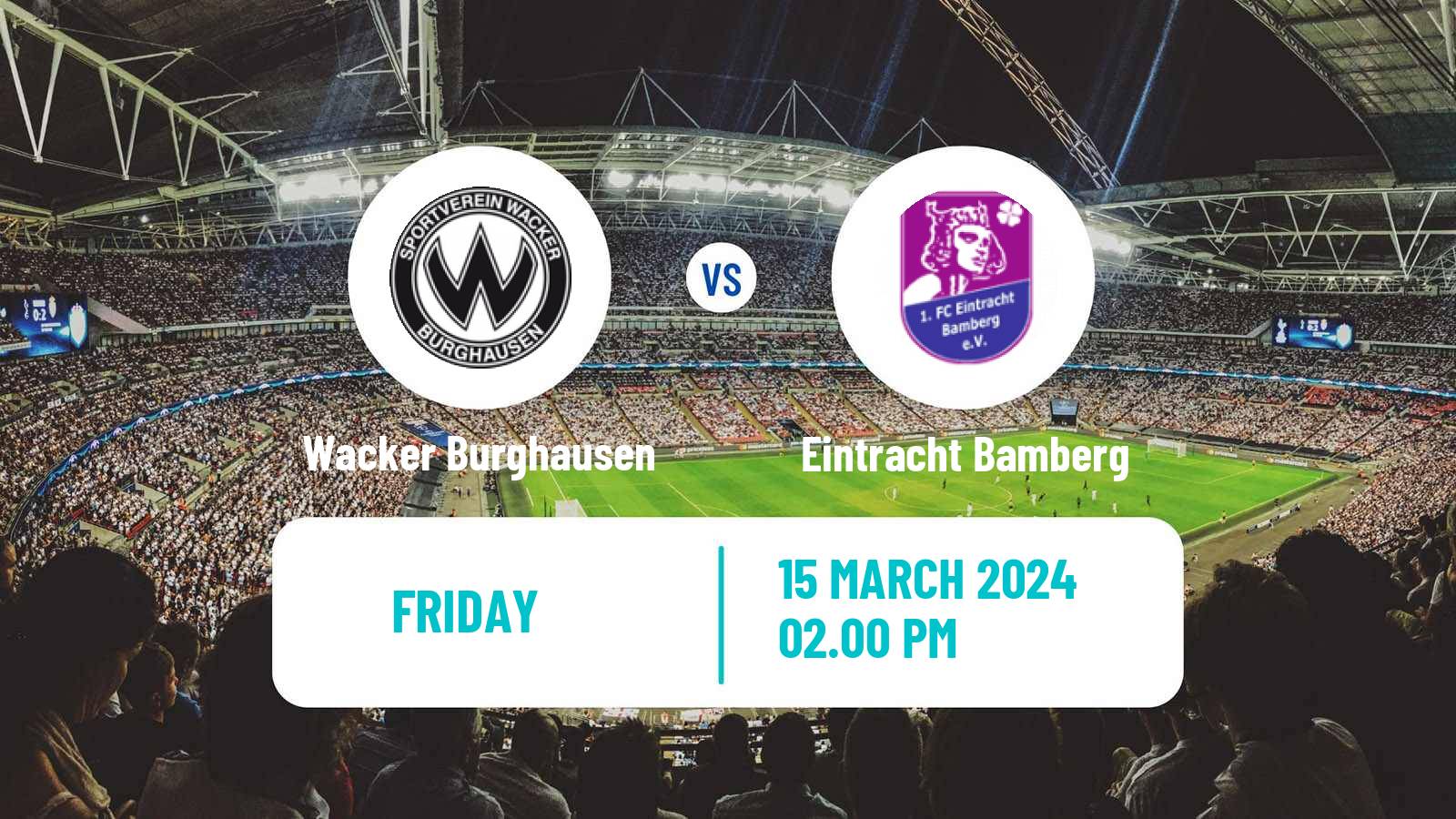 Soccer German Regionalliga Bayern Wacker Burghausen - Eintracht Bamberg