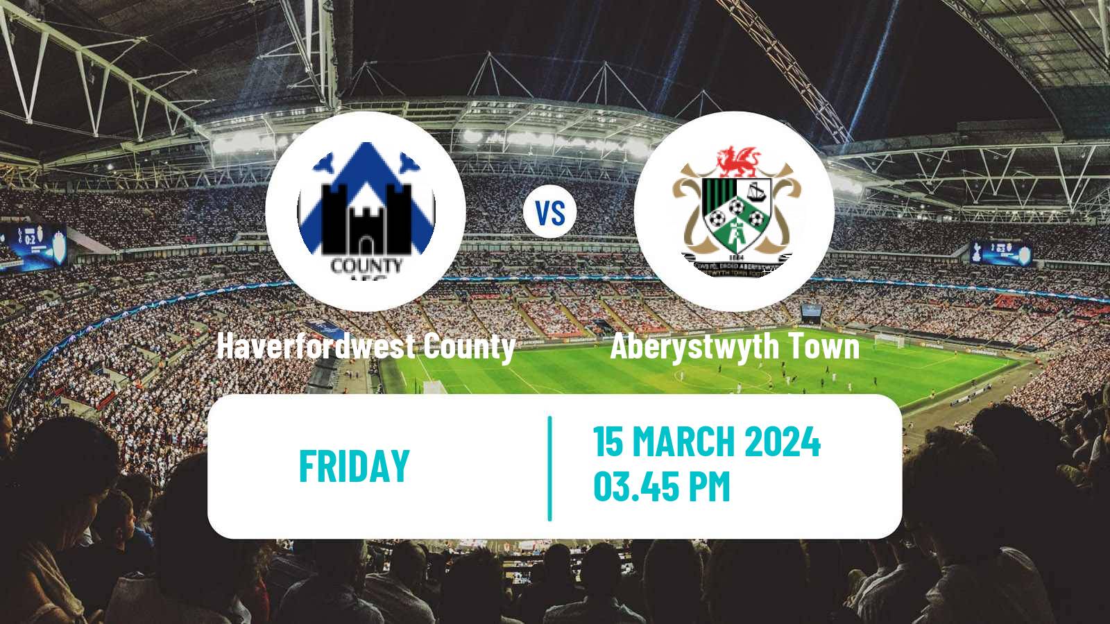 Soccer Welsh Cymru Premier Haverfordwest County - Aberystwyth Town