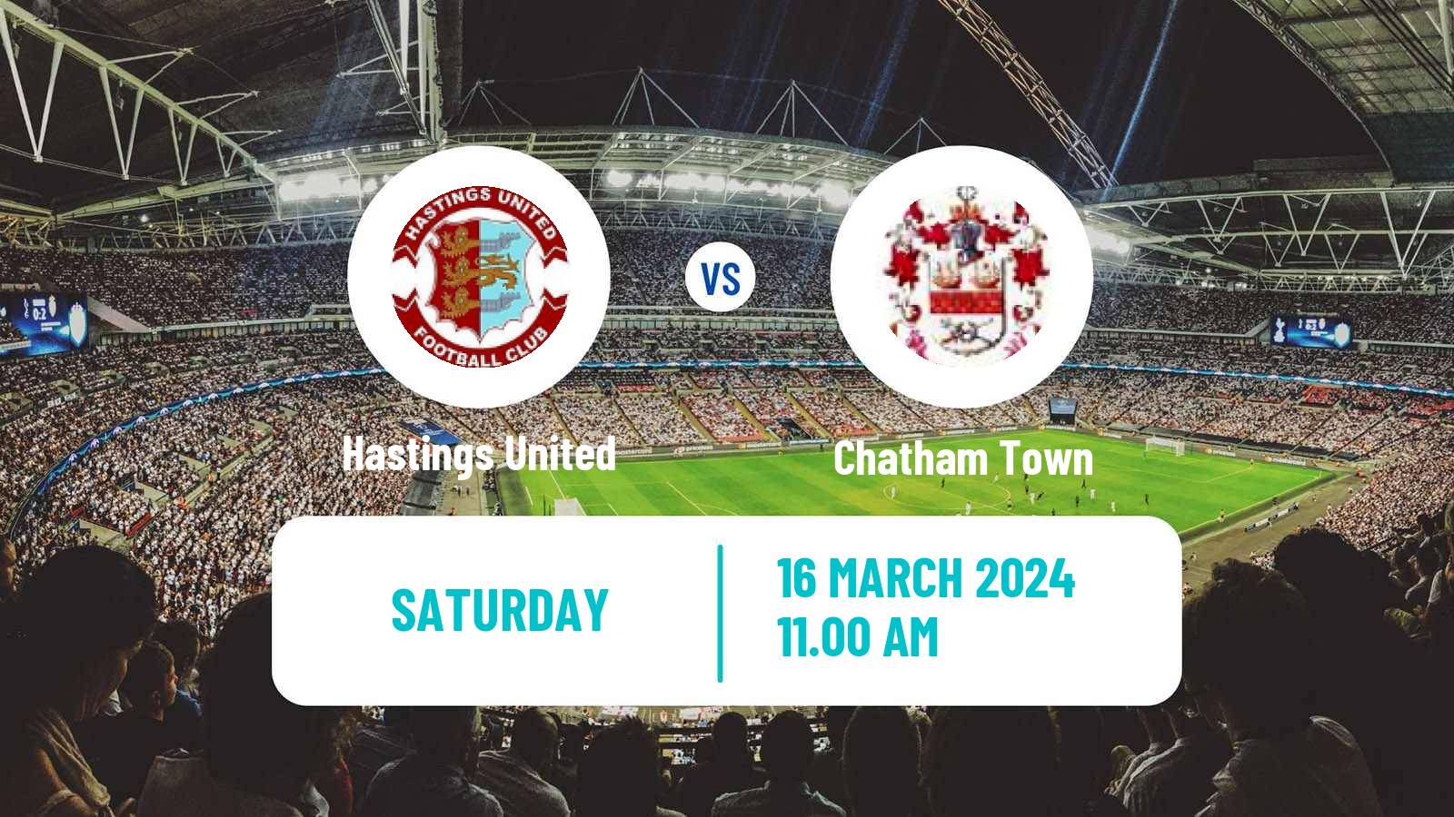Soccer English Isthmian League Premier Division Hastings United - Chatham Town