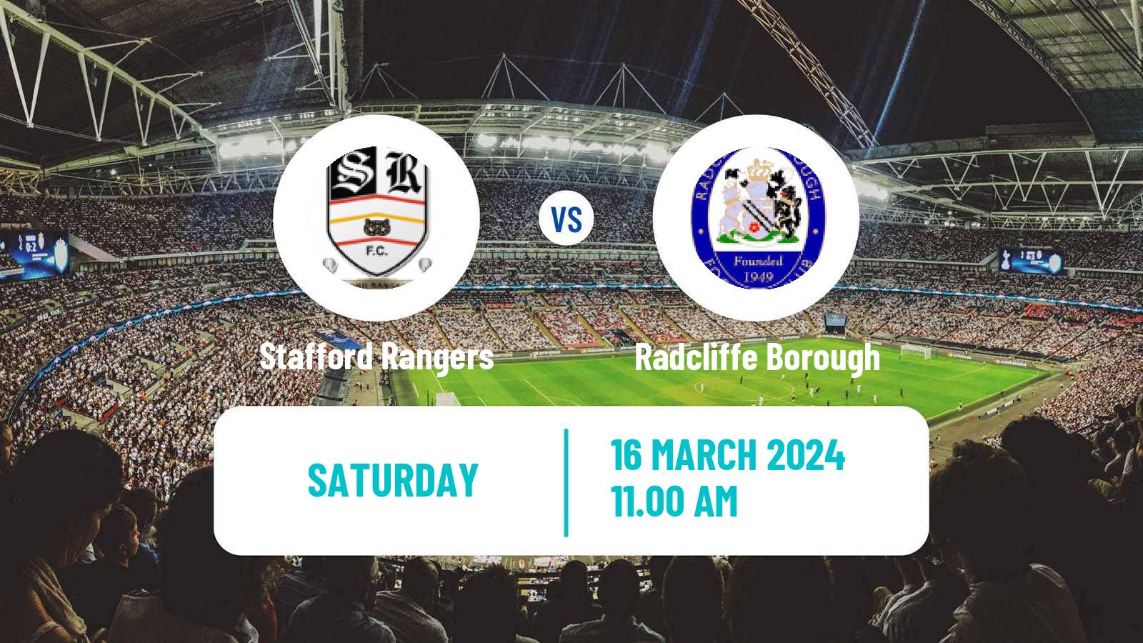 Soccer English NPL Premier Division Stafford Rangers - Radcliffe Borough