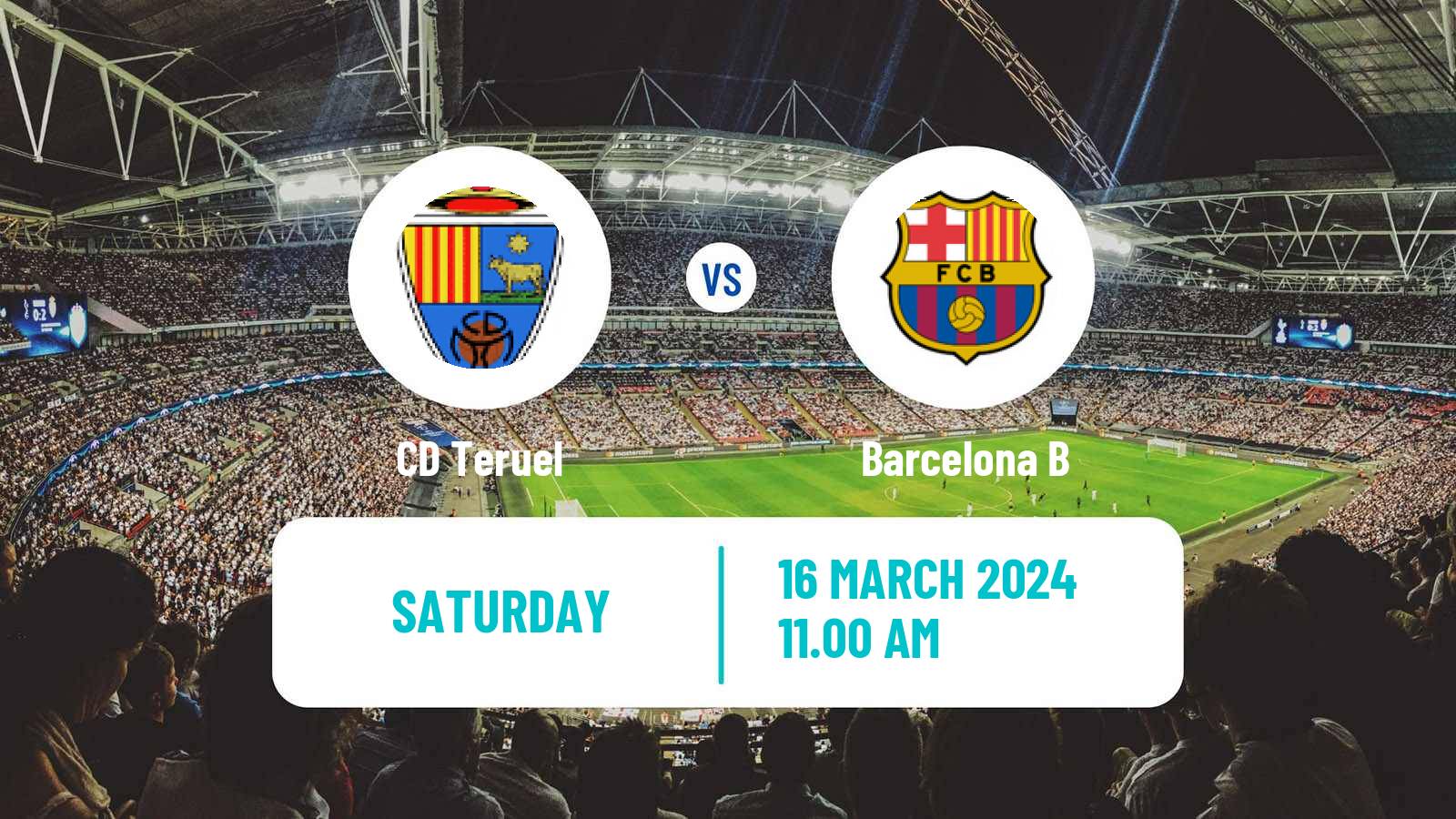 Soccer Spanish Primera RFEF Group 1 Teruel - Barcelona B