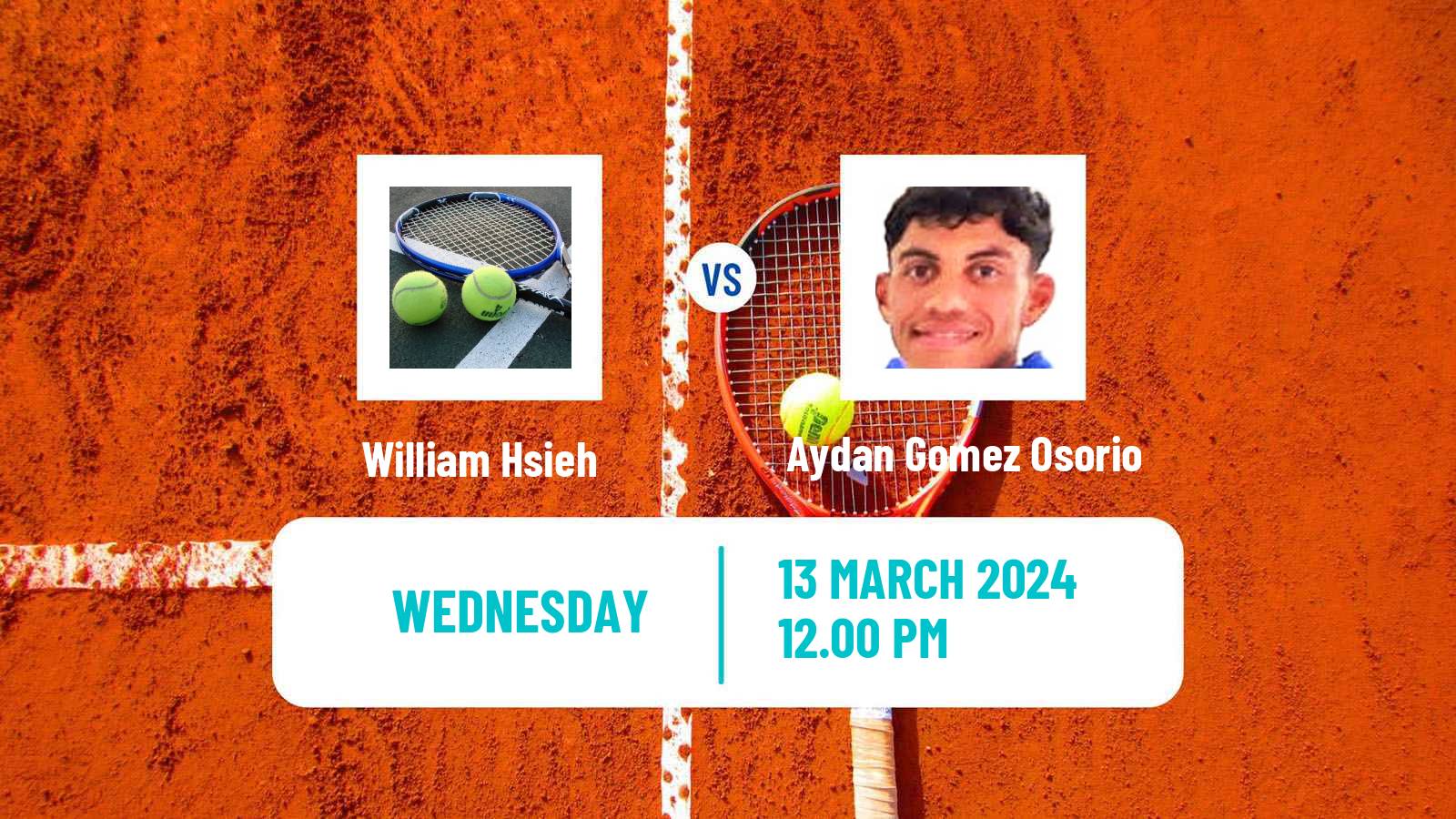 Tennis ITF M25 Santo Domingo 2 Men William Hsieh - Aydan Gomez Osorio