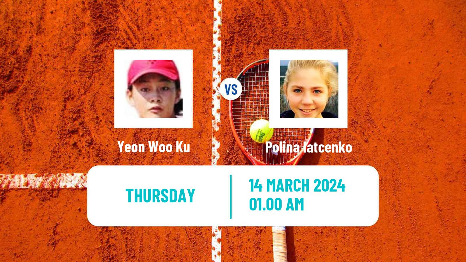 Tennis ITF W35 Indore Women Yeon Woo Ku - Polina Iatcenko