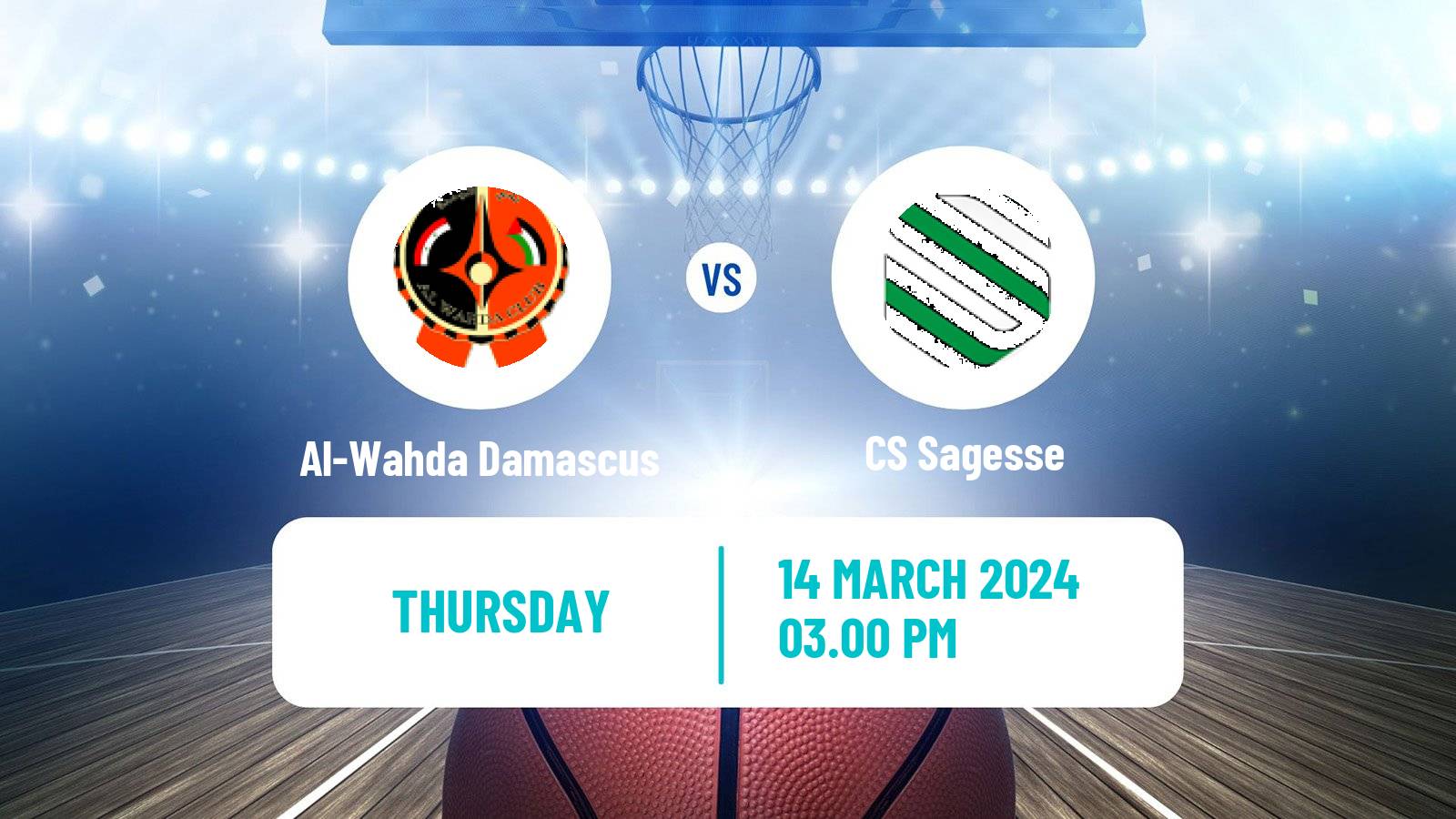 Basketball WASL Basketball Al-Wahda Damascus - Sagesse
