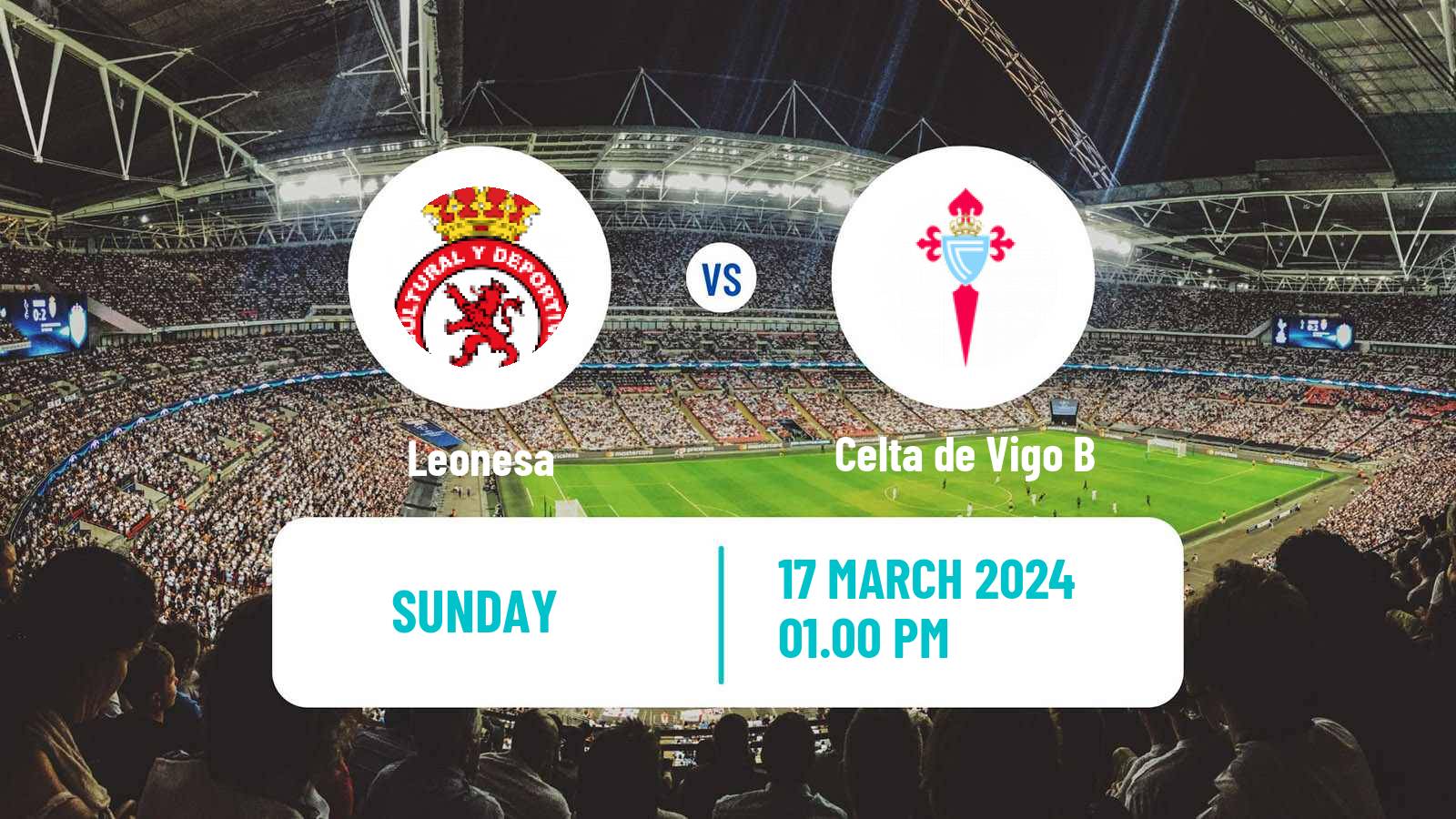 Soccer Spanish Primera RFEF Group 1 Leonesa - Celta de Vigo B