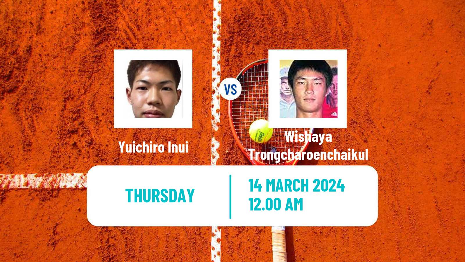 Tennis ITF M25 New Delhi Men Yuichiro Inui - Wishaya Trongcharoenchaikul