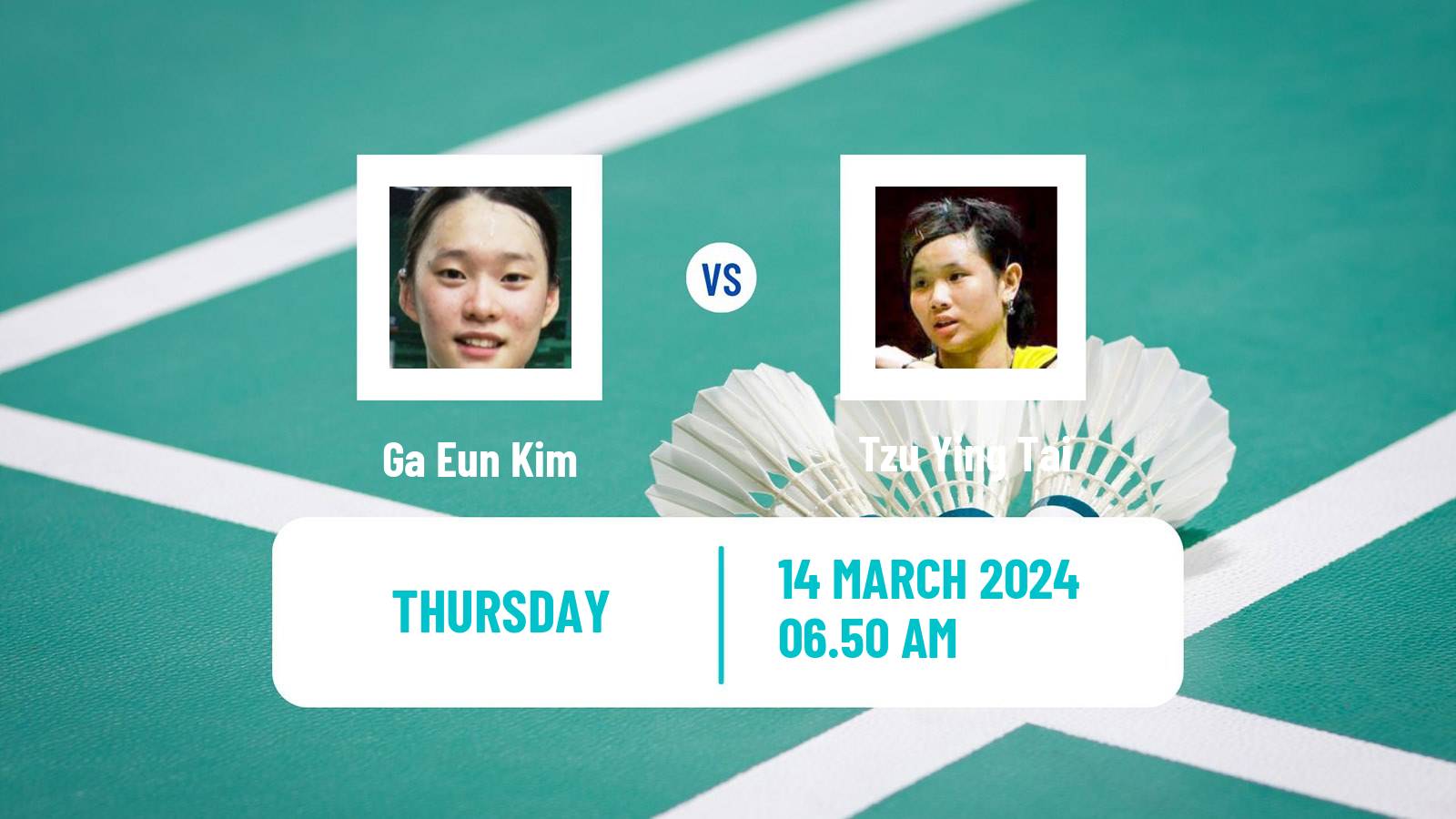 Badminton BWF World Tour All England Open Women Ga Eun Kim - Tzu Ying Tai