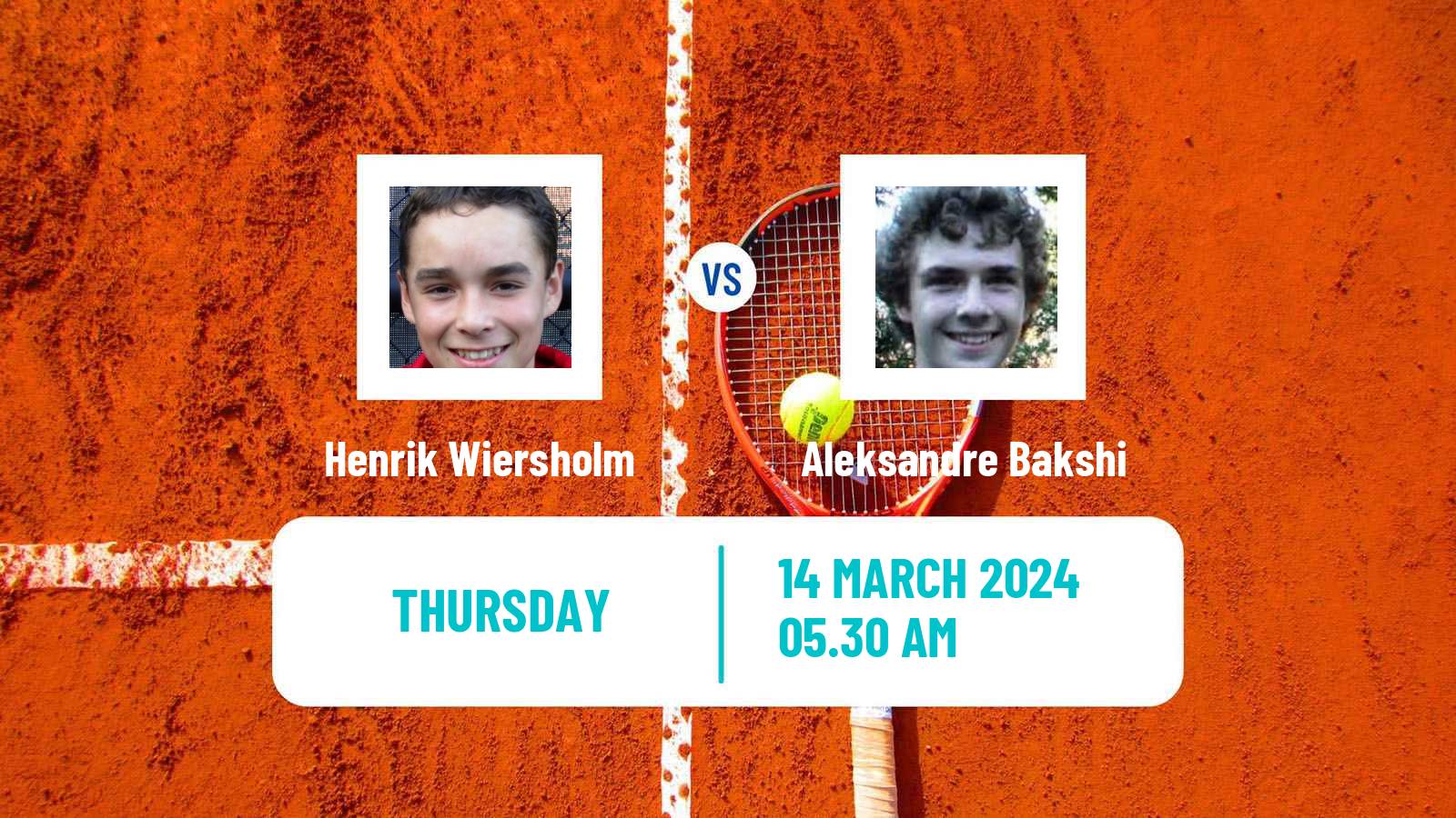 Tennis ITF M15 Heraklion 2 Men Henrik Wiersholm - Aleksandre Bakshi