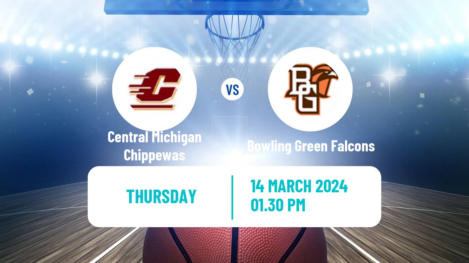 Basketball NCAA College Basketball Central Michigan Chippewas - Bowling Green Falcons