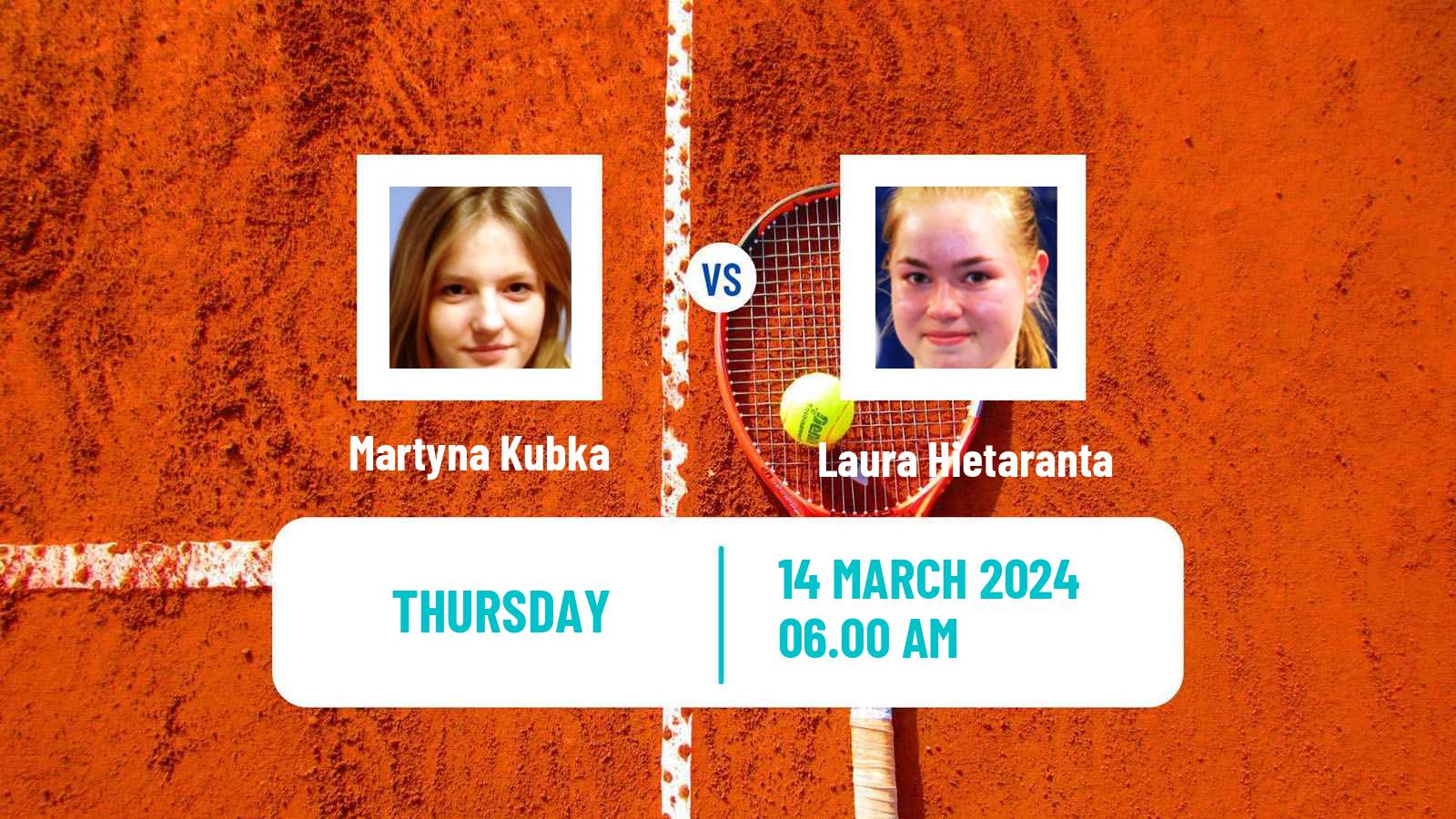 Tennis ITF W35 Solarino 2 Women Martyna Kubka - Laura Hietaranta