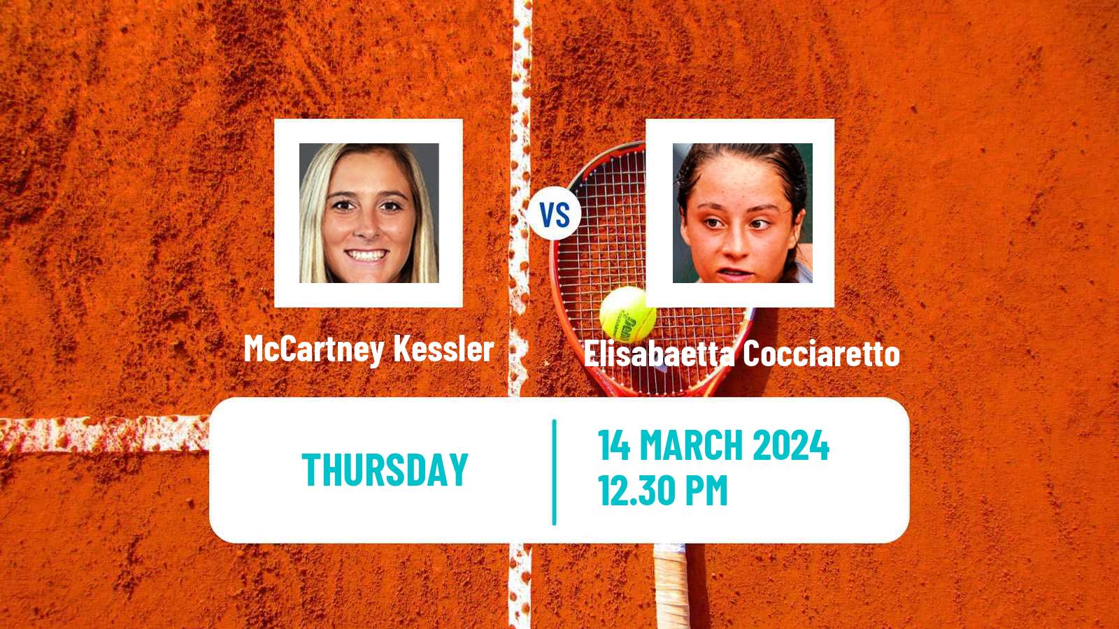 Tennis Charleston Challenger Women McCartney Kessler - Elisabaetta Cocciaretto