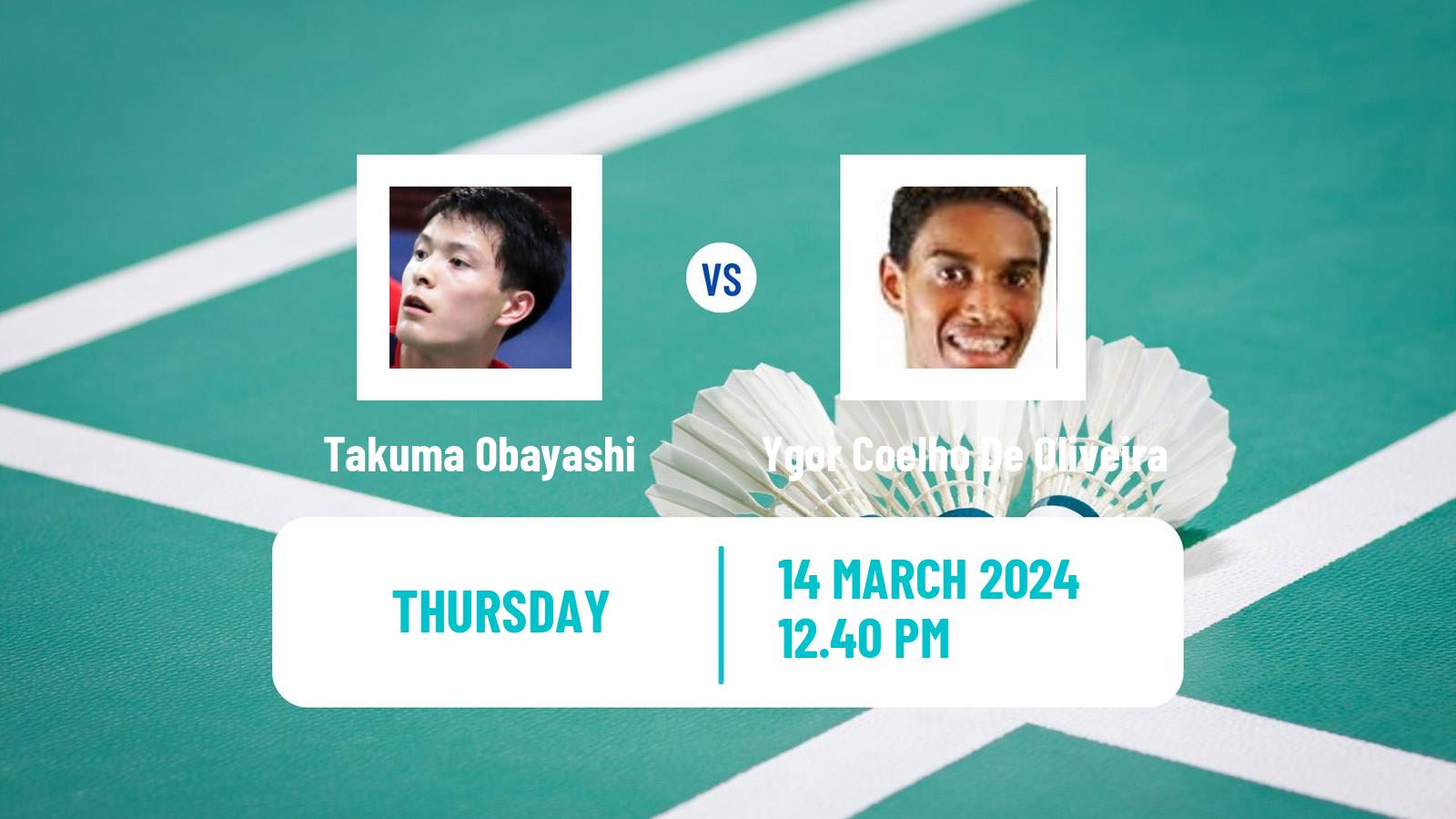 Badminton BWF World Tour Orleans Masters Men Takuma Obayashi - Ygor Coelho De Oliveira