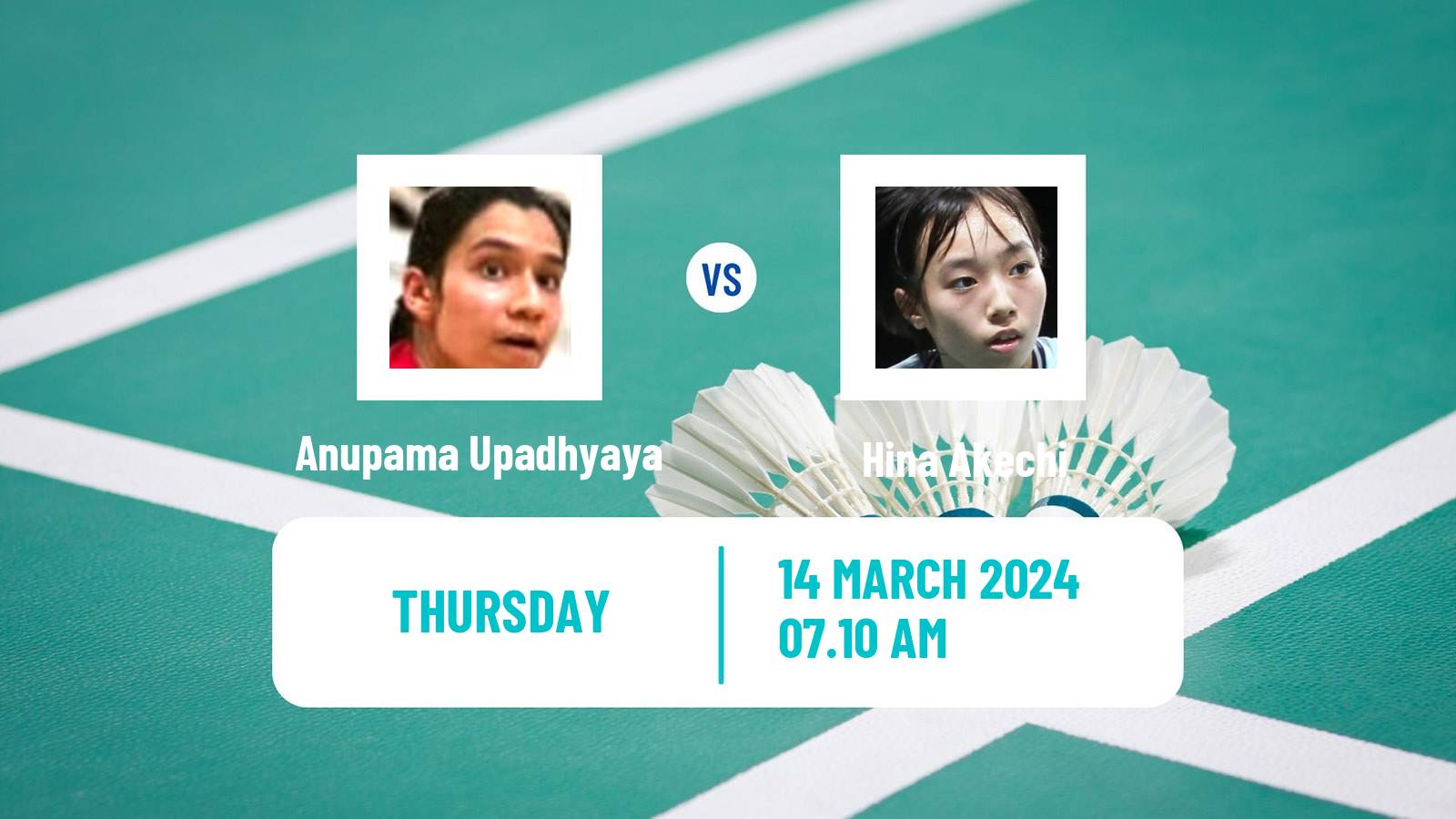 Badminton BWF World Tour Orleans Masters Women Anupama Upadhyaya - Hina Akechi