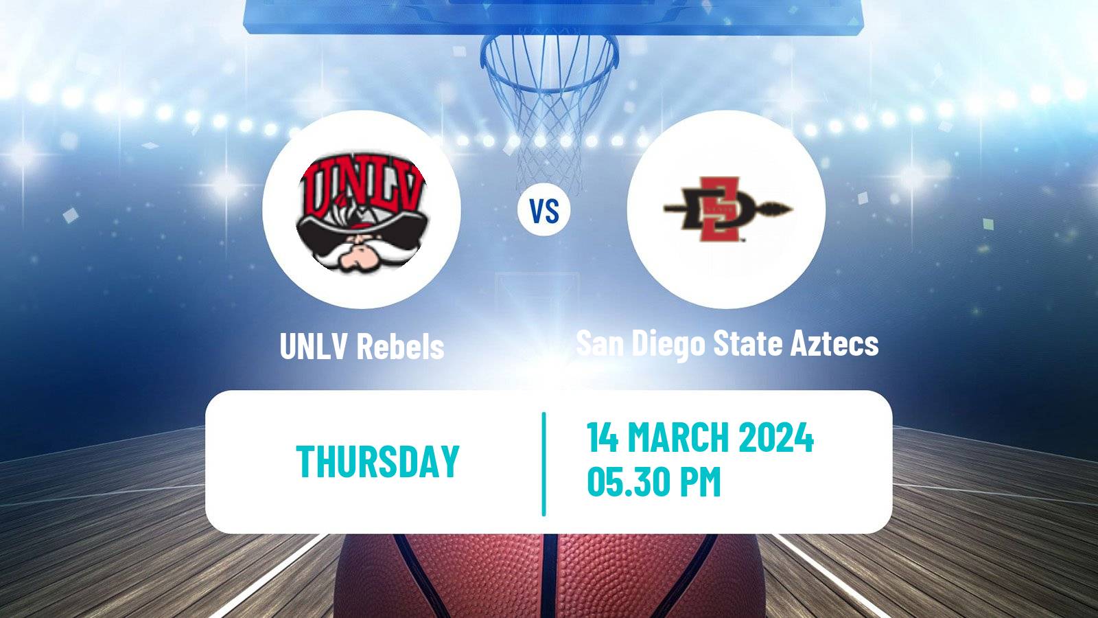 Basketball NCAA College Basketball UNLV Rebels - San Diego State Aztecs