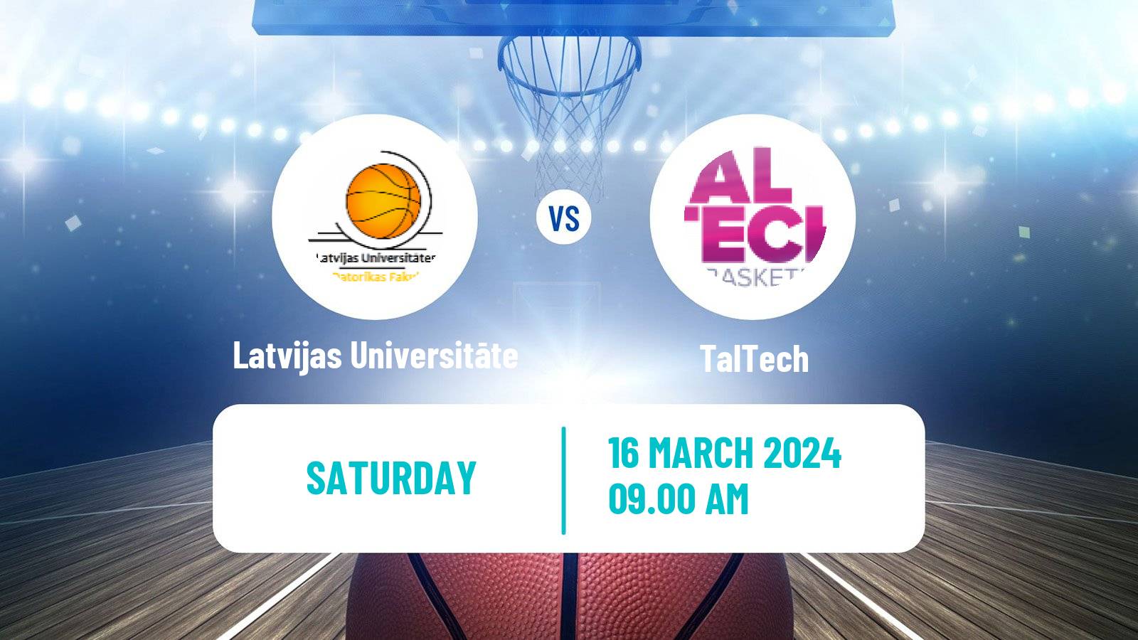 Basketball Estonian–Latvian Basketball League Latvijas Universitāte - TalTech