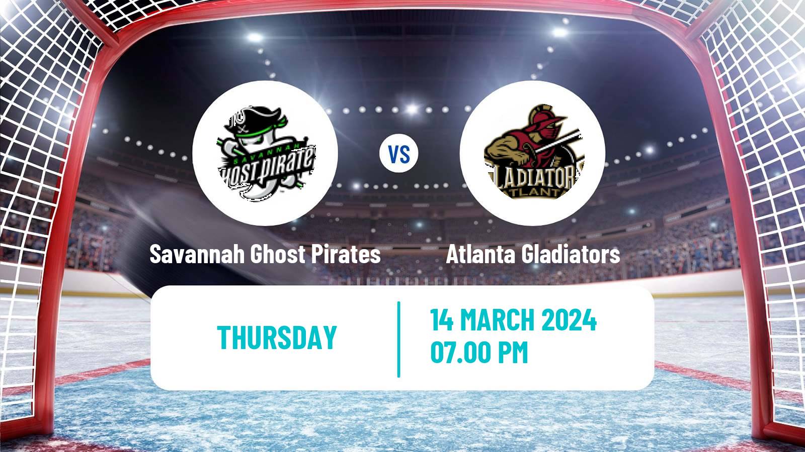 Hockey ECHL Savannah Ghost Pirates - Atlanta Gladiators