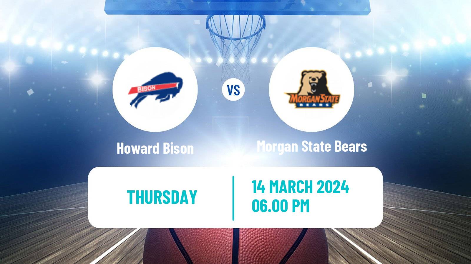 Basketball NCAA College Basketball Howard Bison - Morgan State Bears