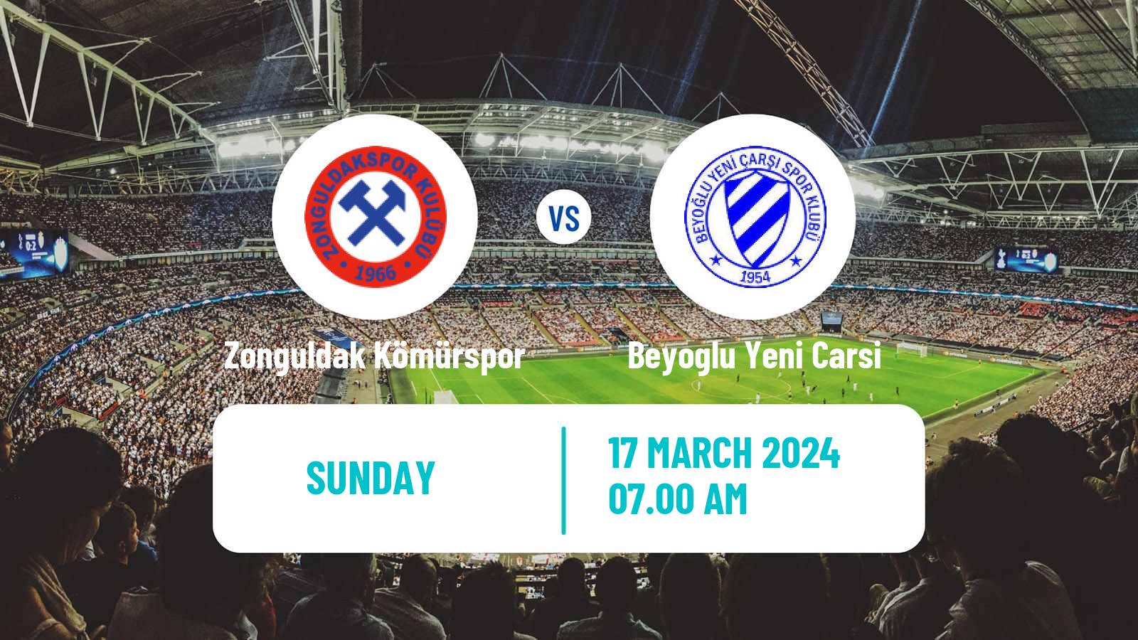 Soccer Turkish Second League White Group Zonguldak Kömürspor - Beyoglu Yeni Carsi