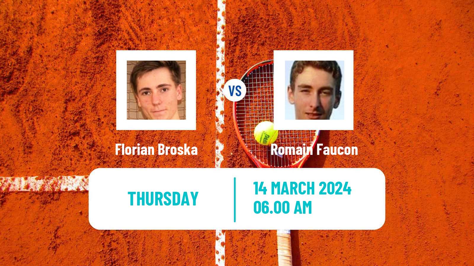Tennis ITF M15 Monastir 11 Men Florian Broska - Romain Faucon