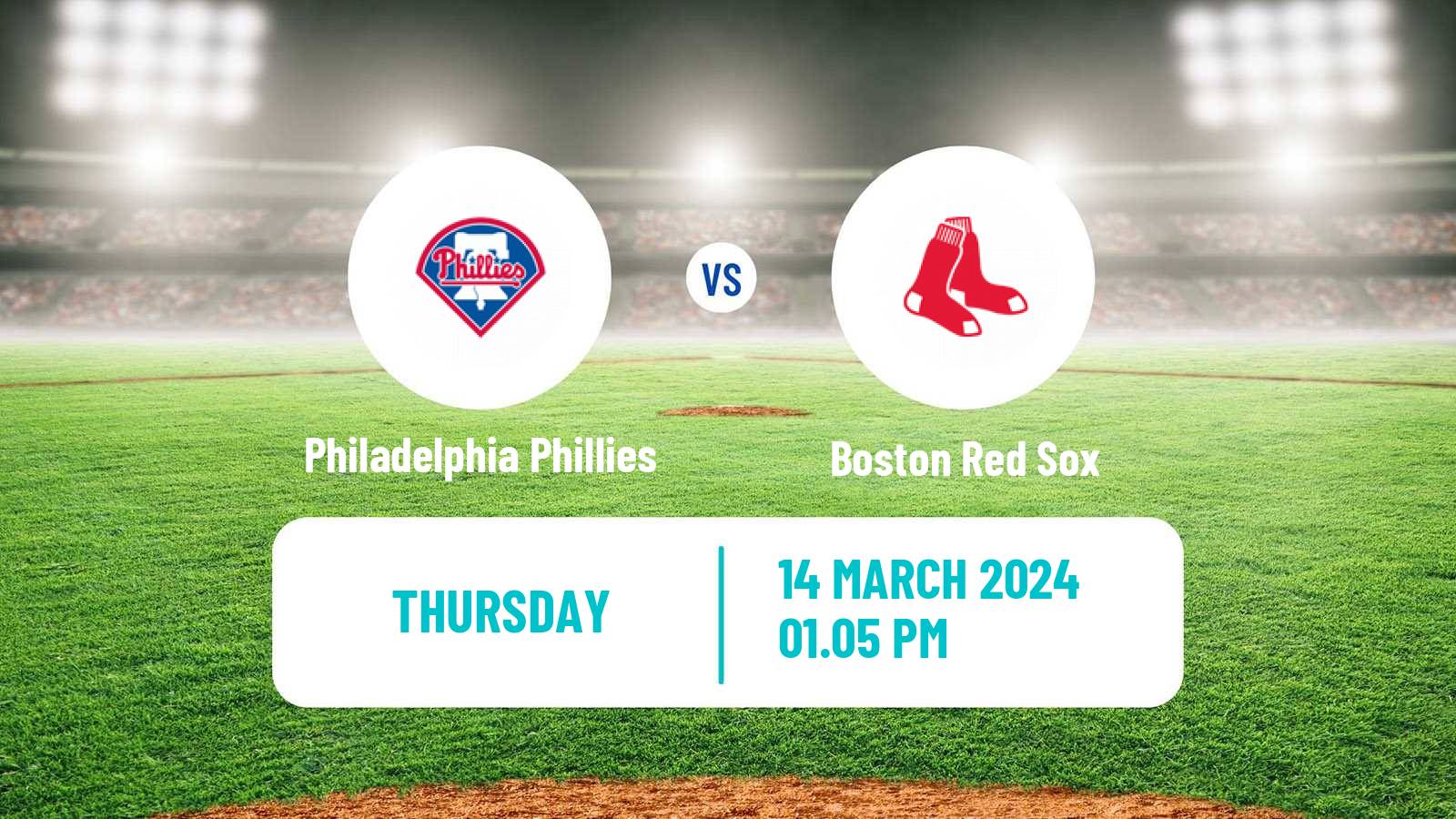 Baseball MLB Spring Training Philadelphia Phillies - Boston Red Sox