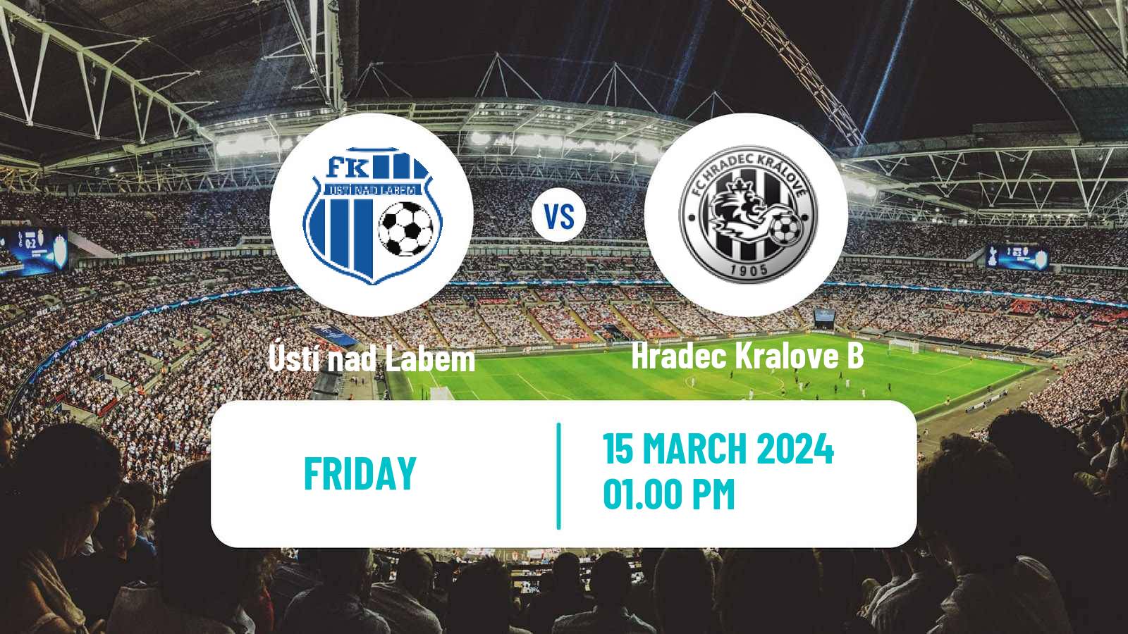 Soccer Czech CFL Group B Ústí nad Labem - Hradec Kralove B