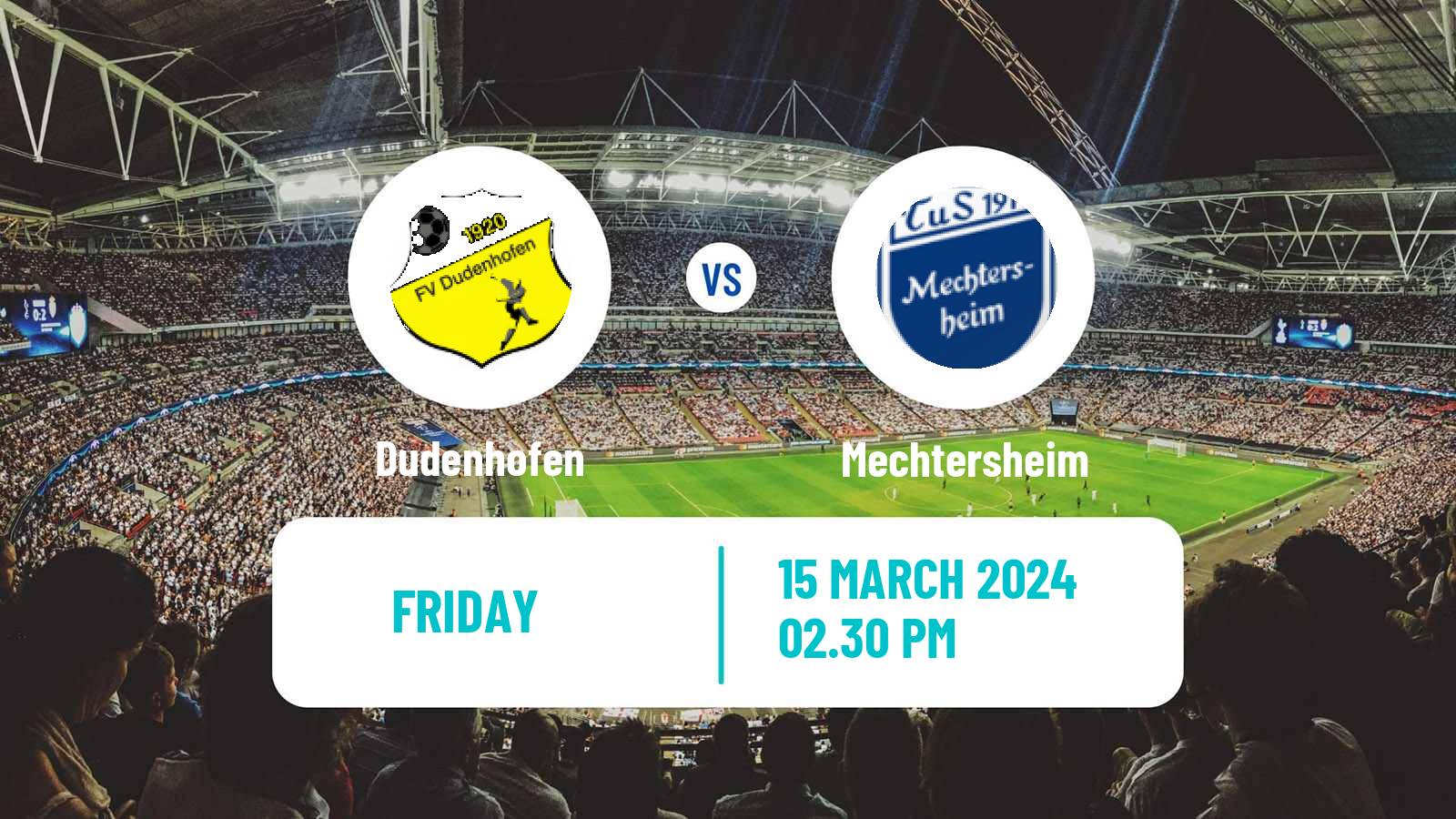 Soccer German Oberliga Rheinland-Pfalz/Saar Dudenhofen - Mechtersheim