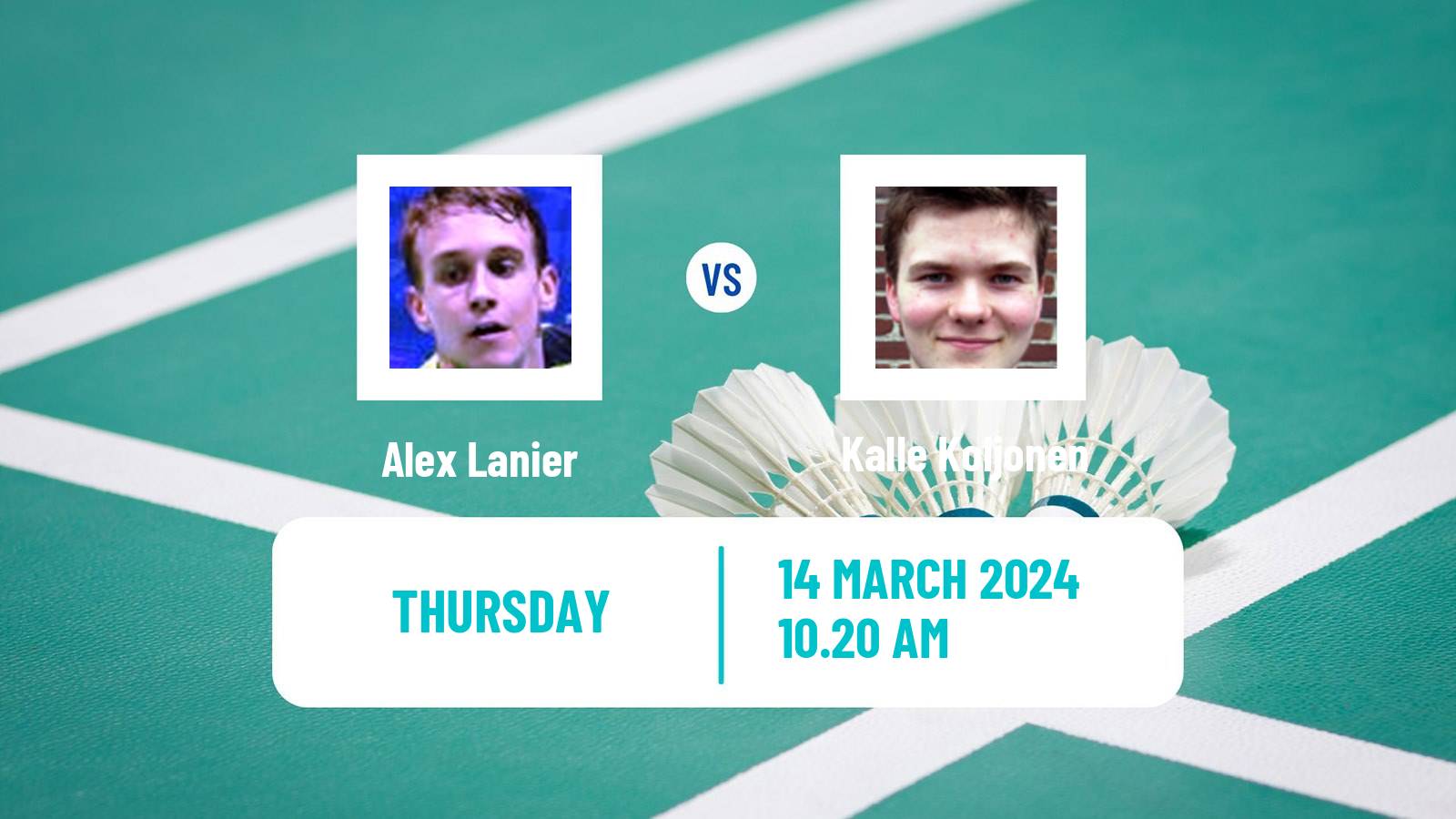 Badminton BWF World Tour Orleans Masters Men Alex Lanier - Kalle Koljonen