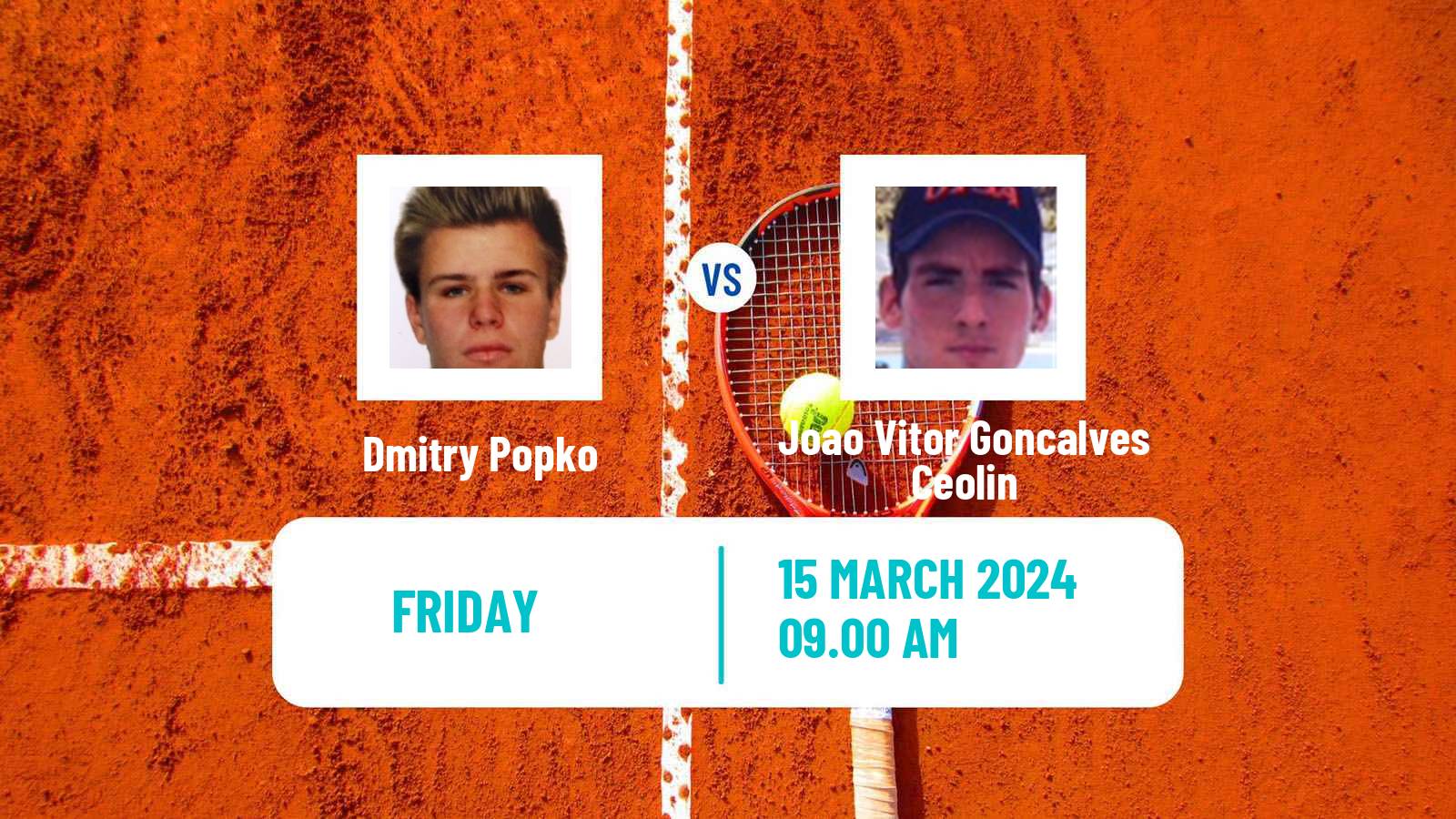 Tennis ITF M25 Feira De Santana Men Dmitry Popko - Joao Vitor Goncalves Ceolin