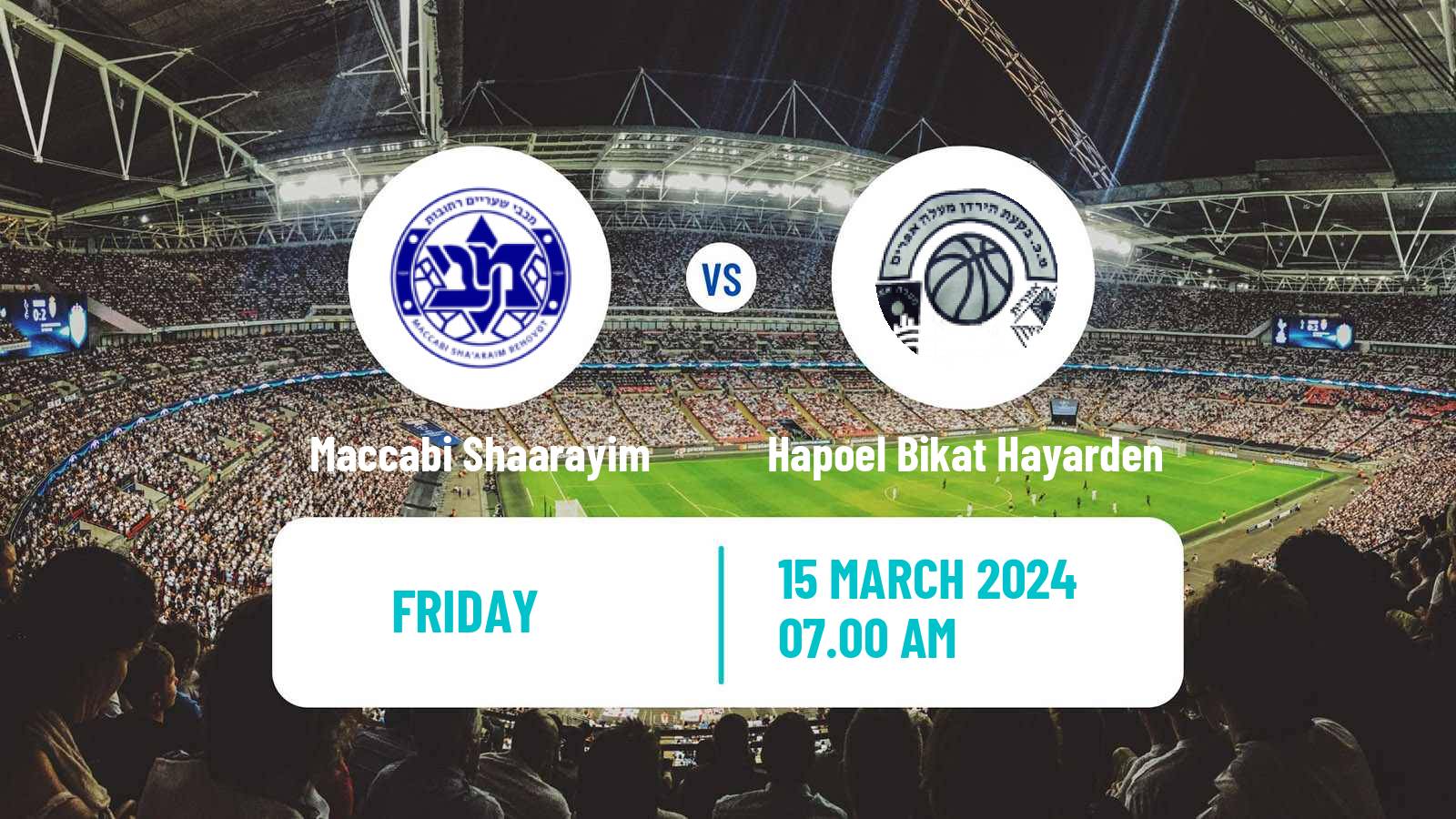 Soccer Israeli Liga Alef South Maccabi Shaarayim - Hapoel Bikat Hayarden